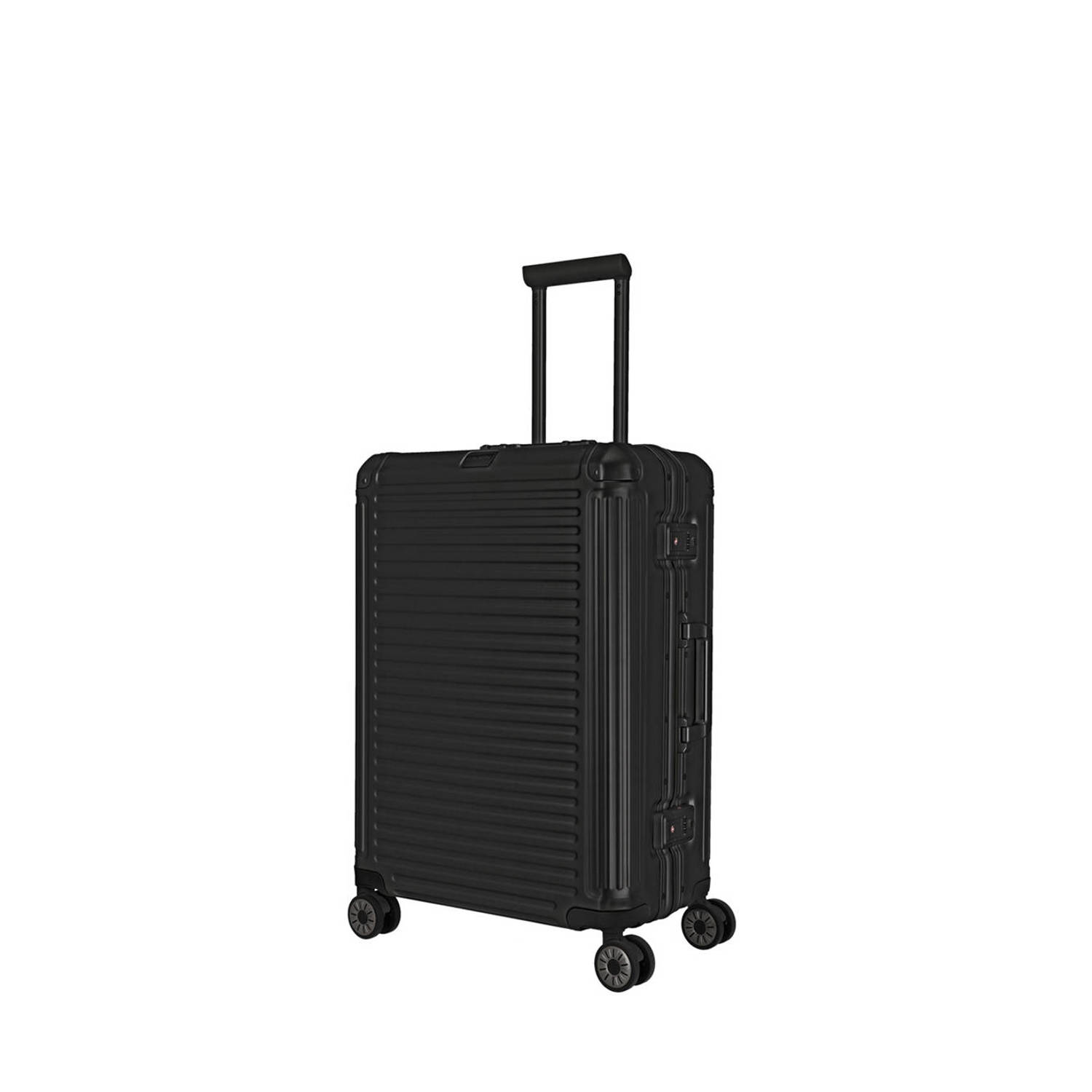 Travelite trolley Next 2.0 Aluminium 67 cm. zwart