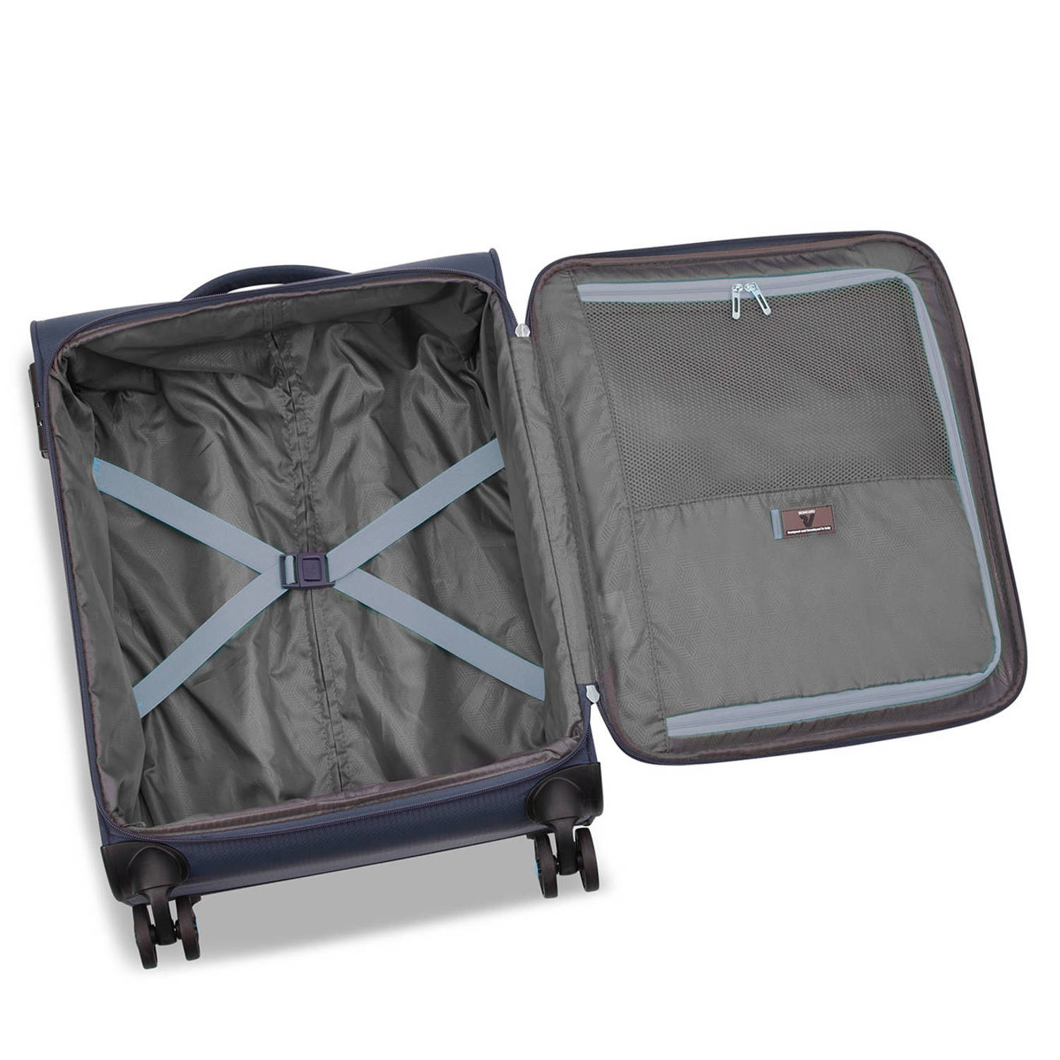 Roncato trolley Lite Soft 55 cm. donkerblauw