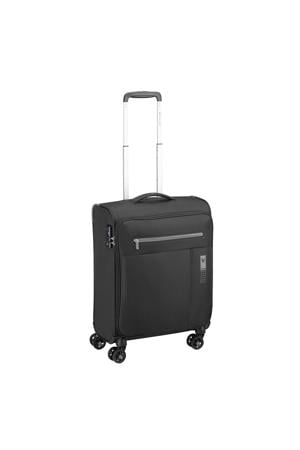 trolley Lite Soft 55 cm. zwart