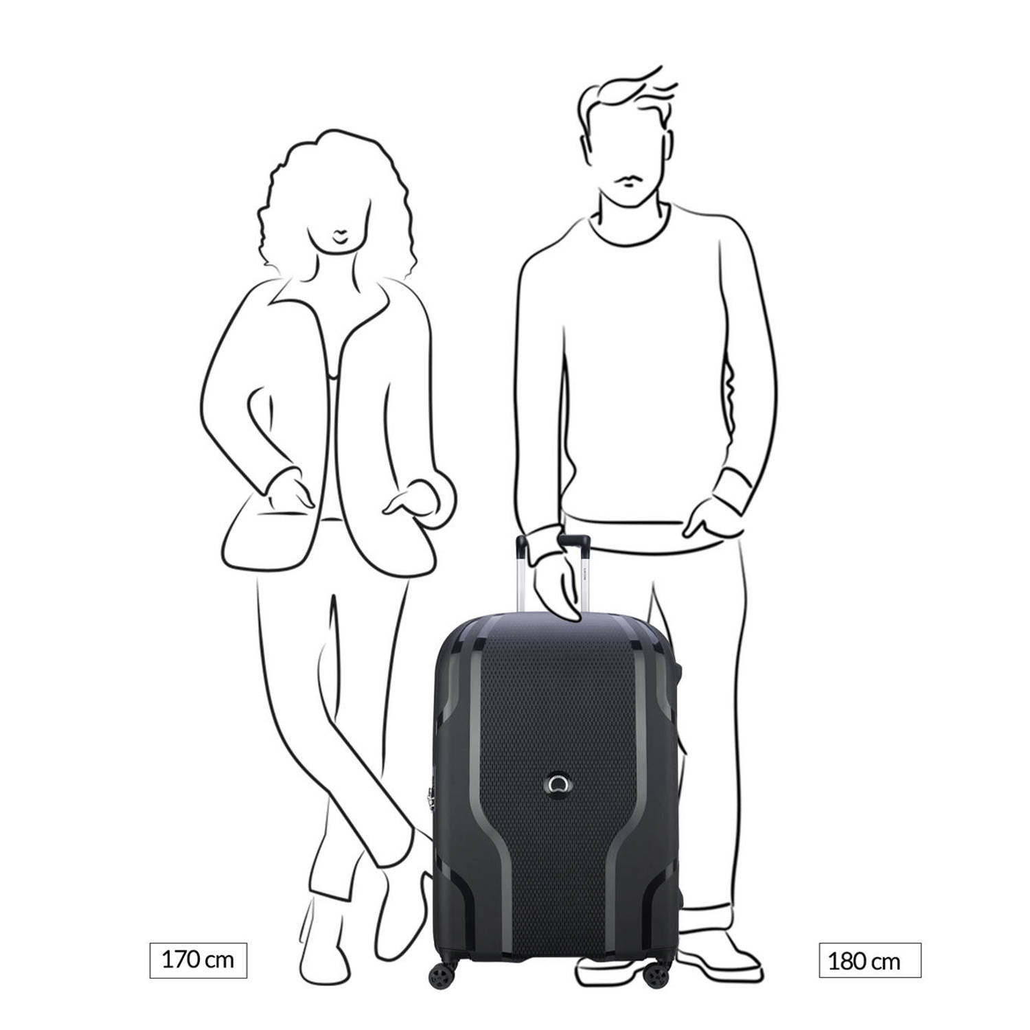 Delsey trolley Clavel 76 cm. Expandable geel