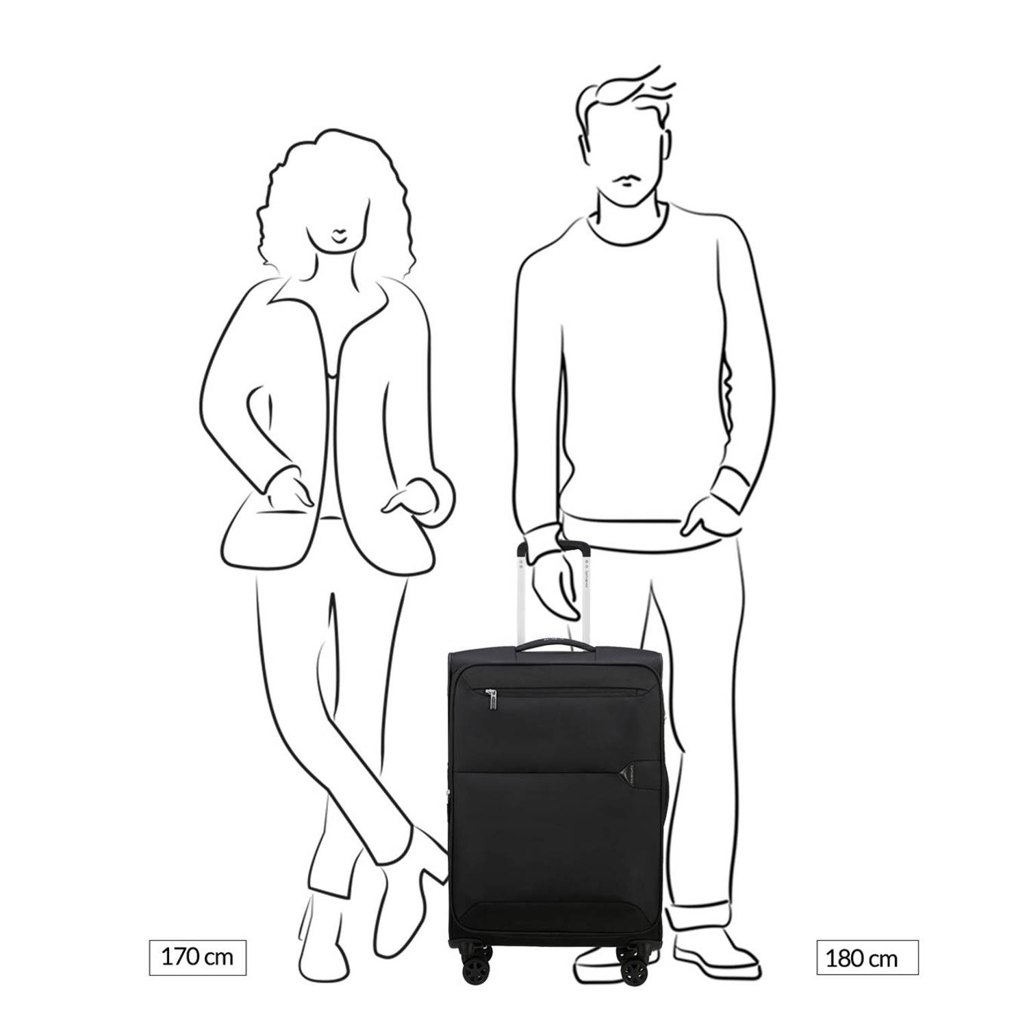 Samsonite trolley Urbify 68 cm. Expandable donkerblauw