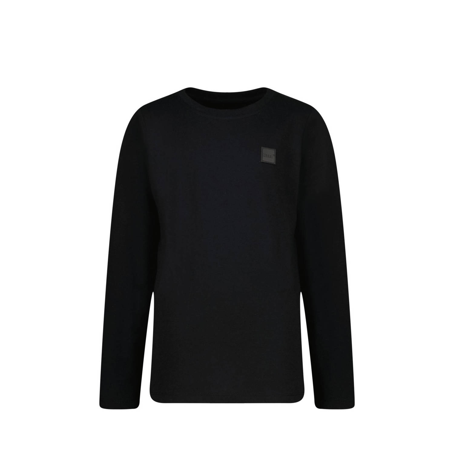 Raizzed longsleeve zwart Jongens Katoen Ronde hals Effen 104