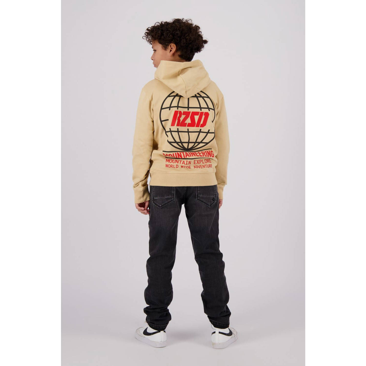 Raizzed hoodie Nulato met backprint beige