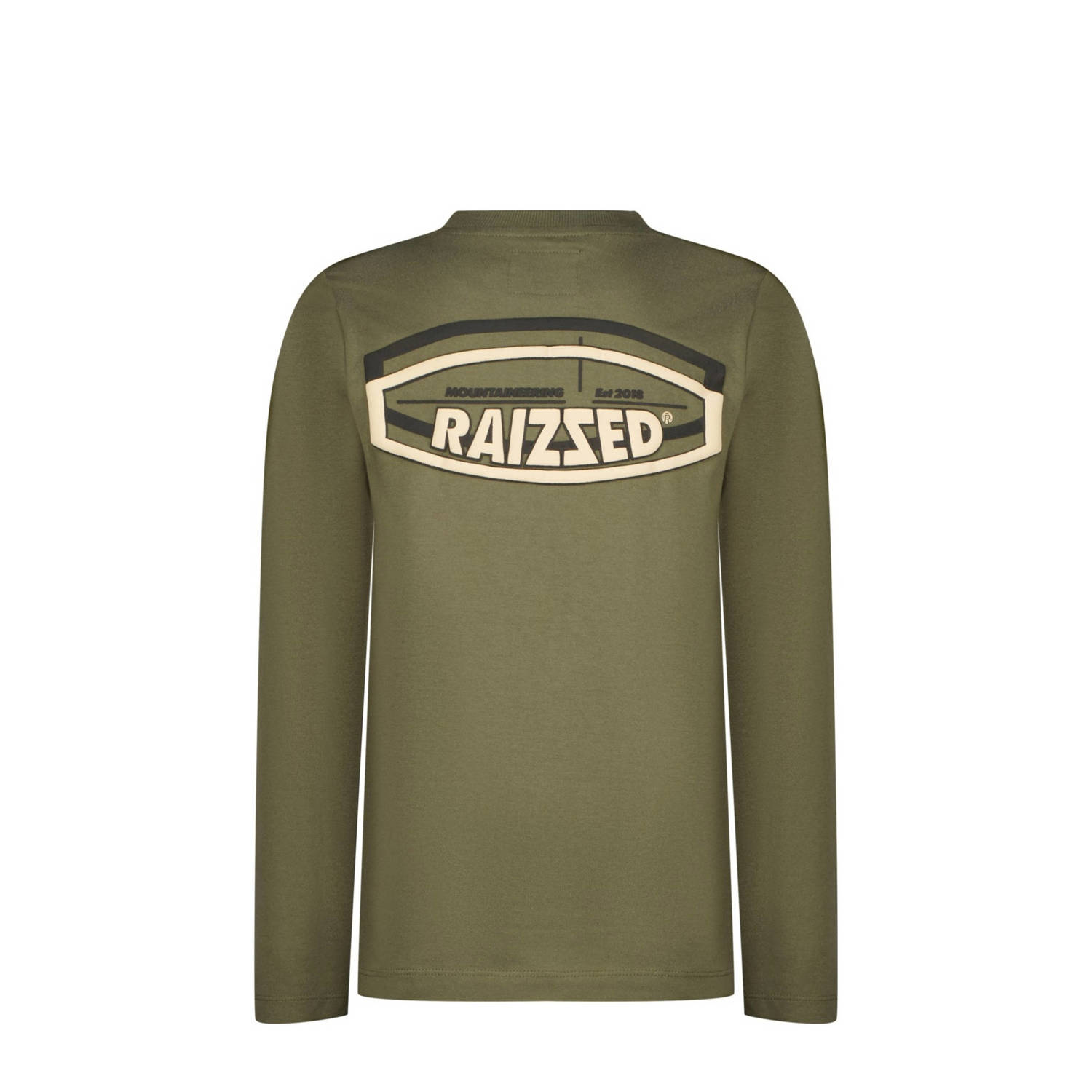 Raizzed longsleeve Kona met backprint armygroen
