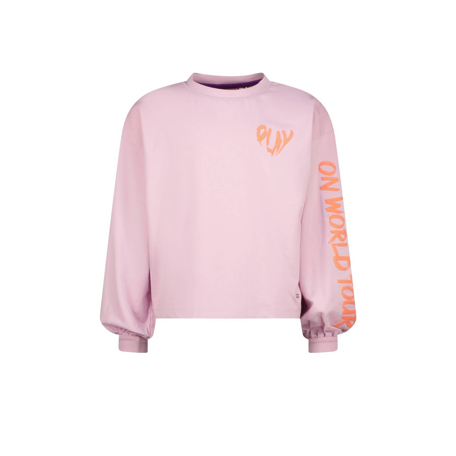 Vingino sweater Jeanin met tekst lila