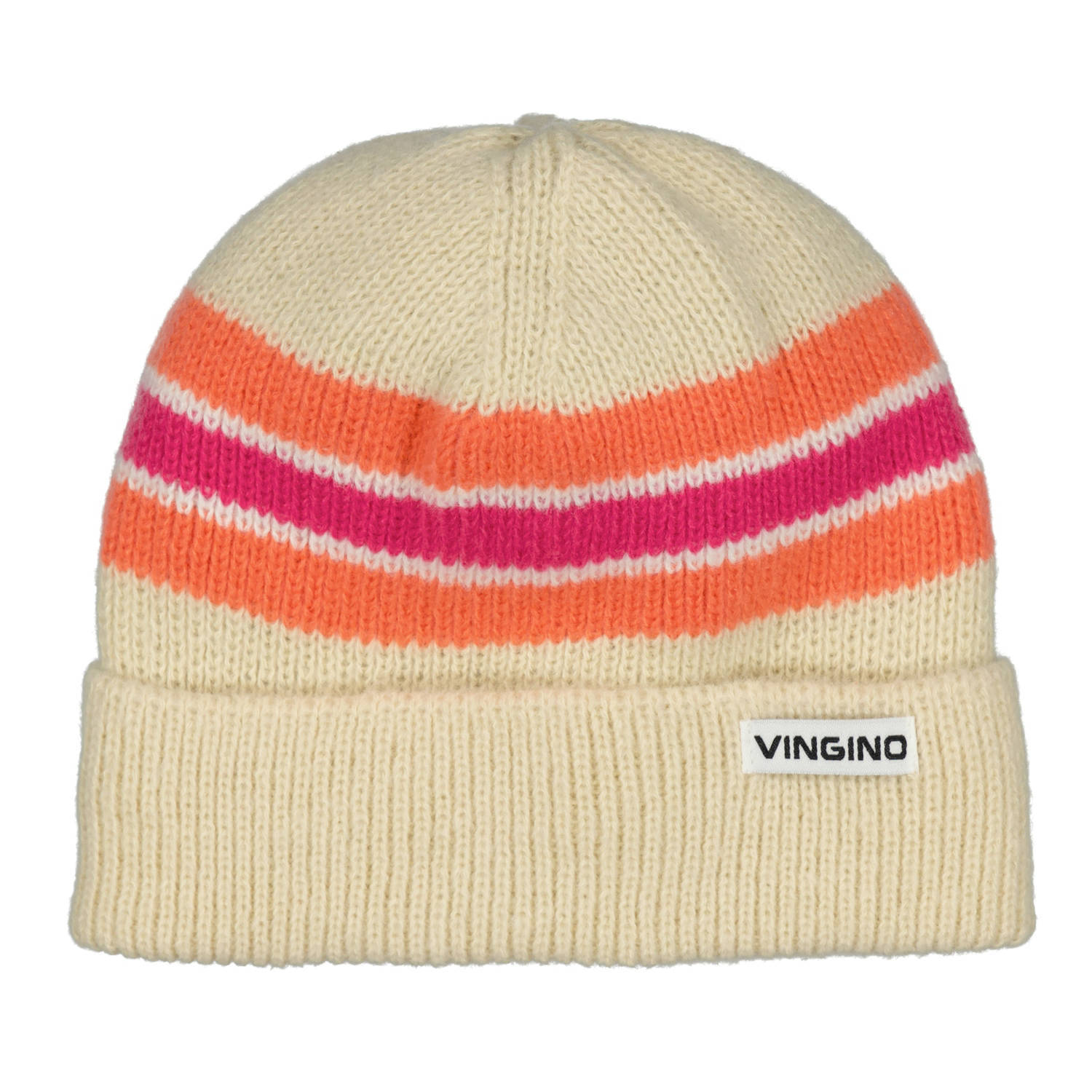 Vingino muts Valerie creme oranje fuchsia