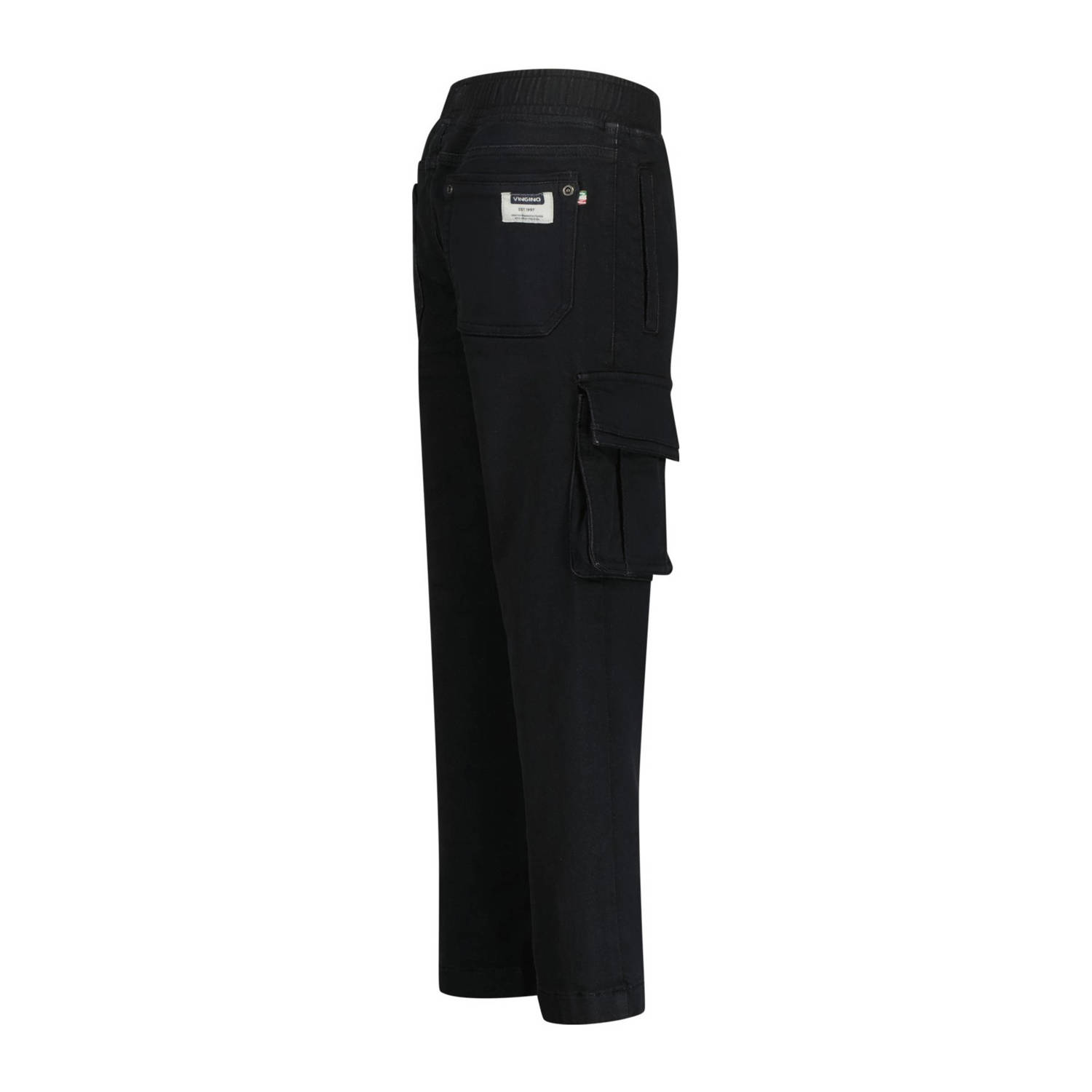 Vingino loose fit cargobroek Claudio zwart