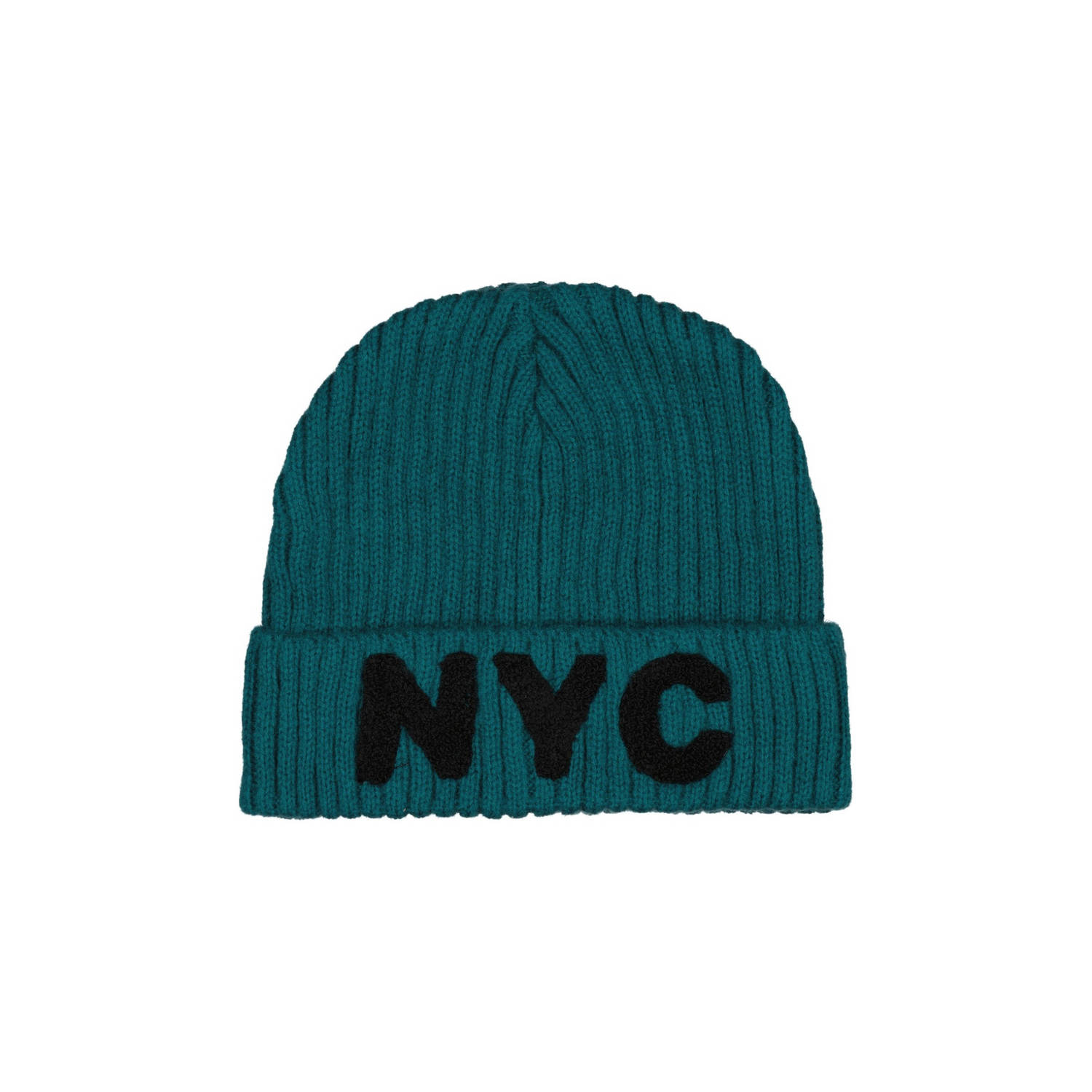 Vingino muts Vicky met tekst donker turquoise