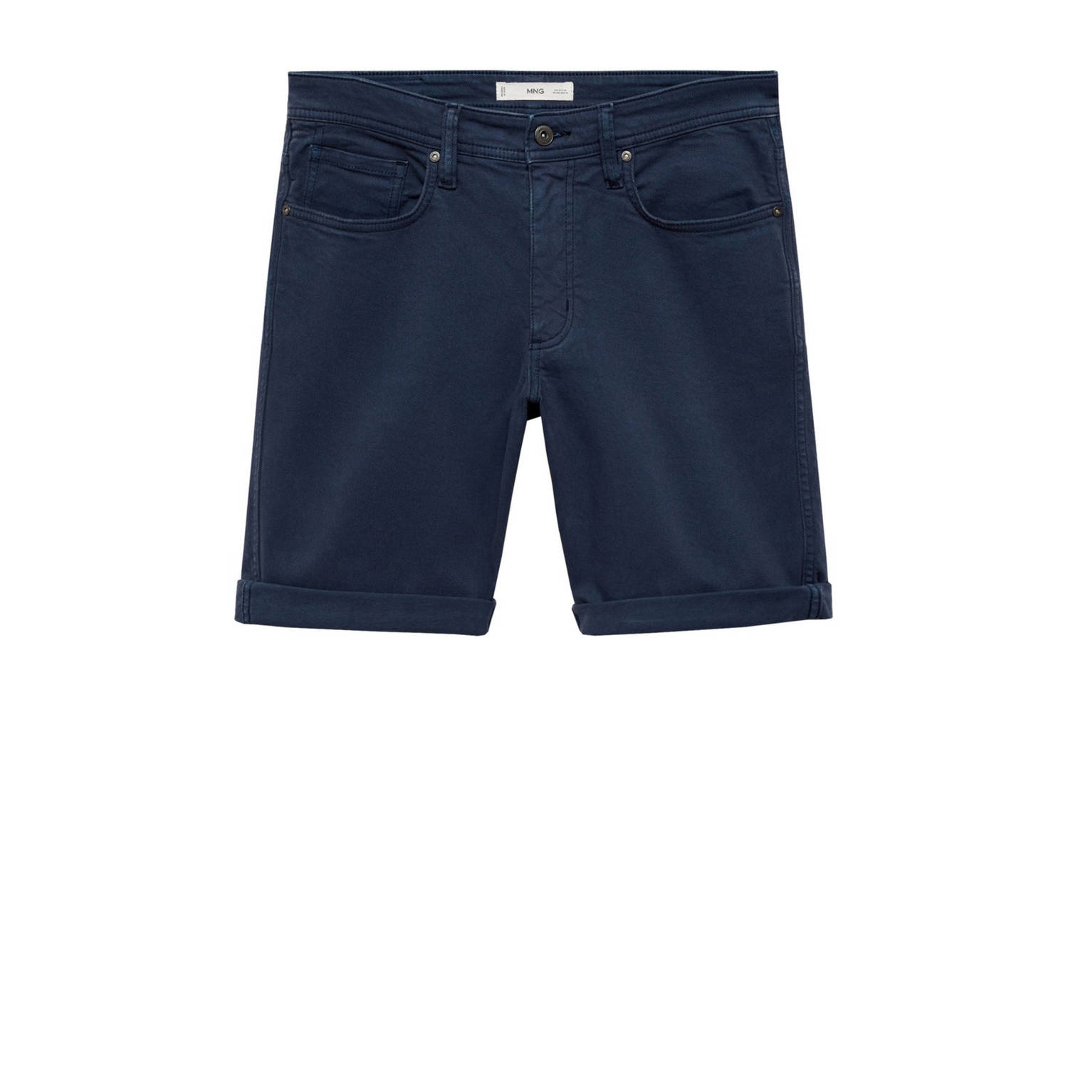 Mango Man slim fit short blauw