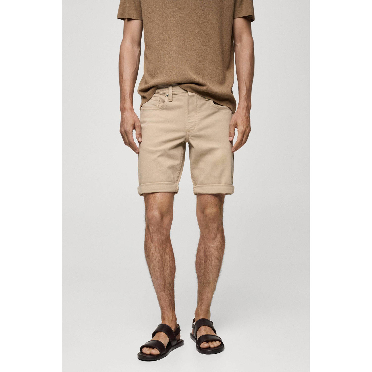 Mango Man slim fit short beige