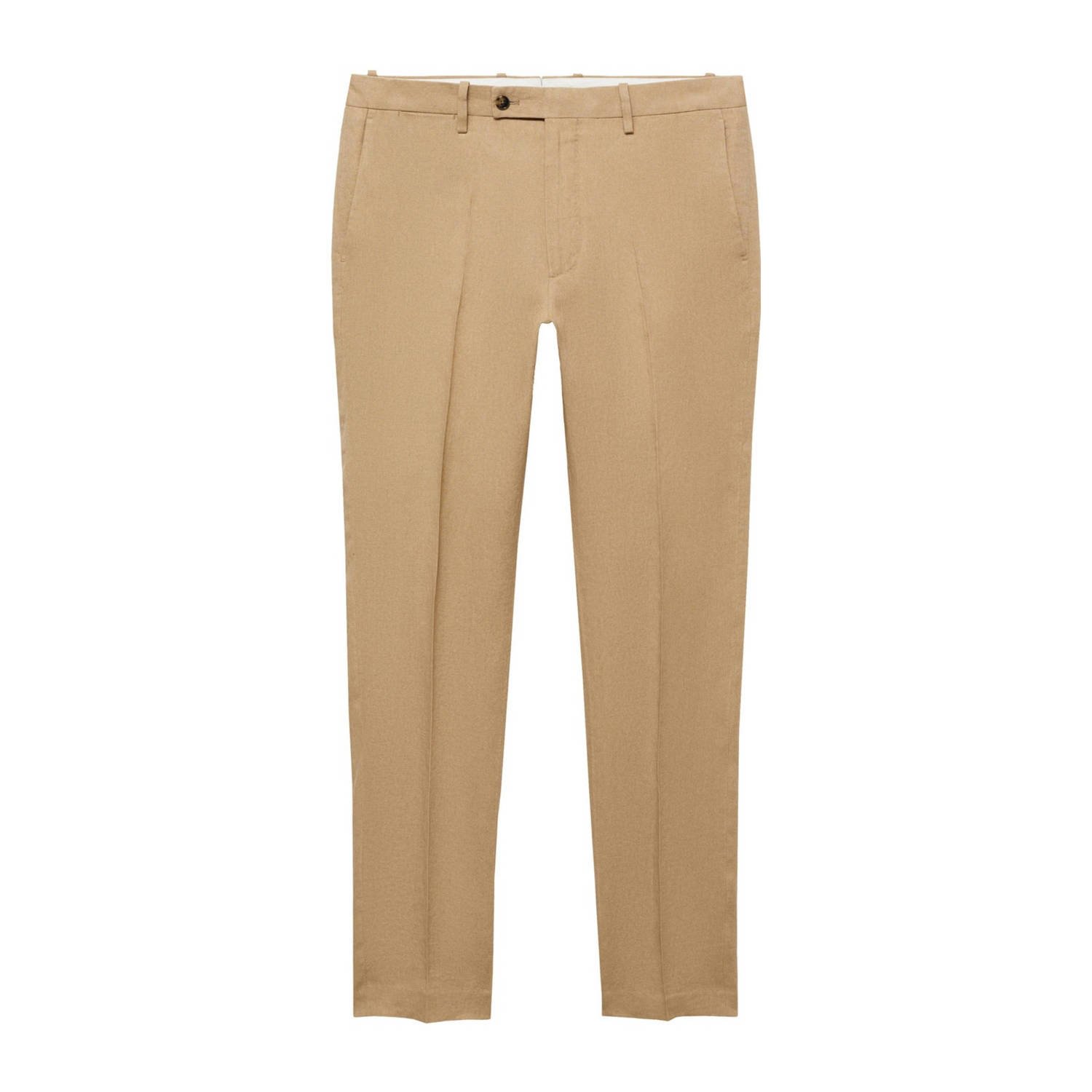 Mango Man slim fit pantalon middenbruin