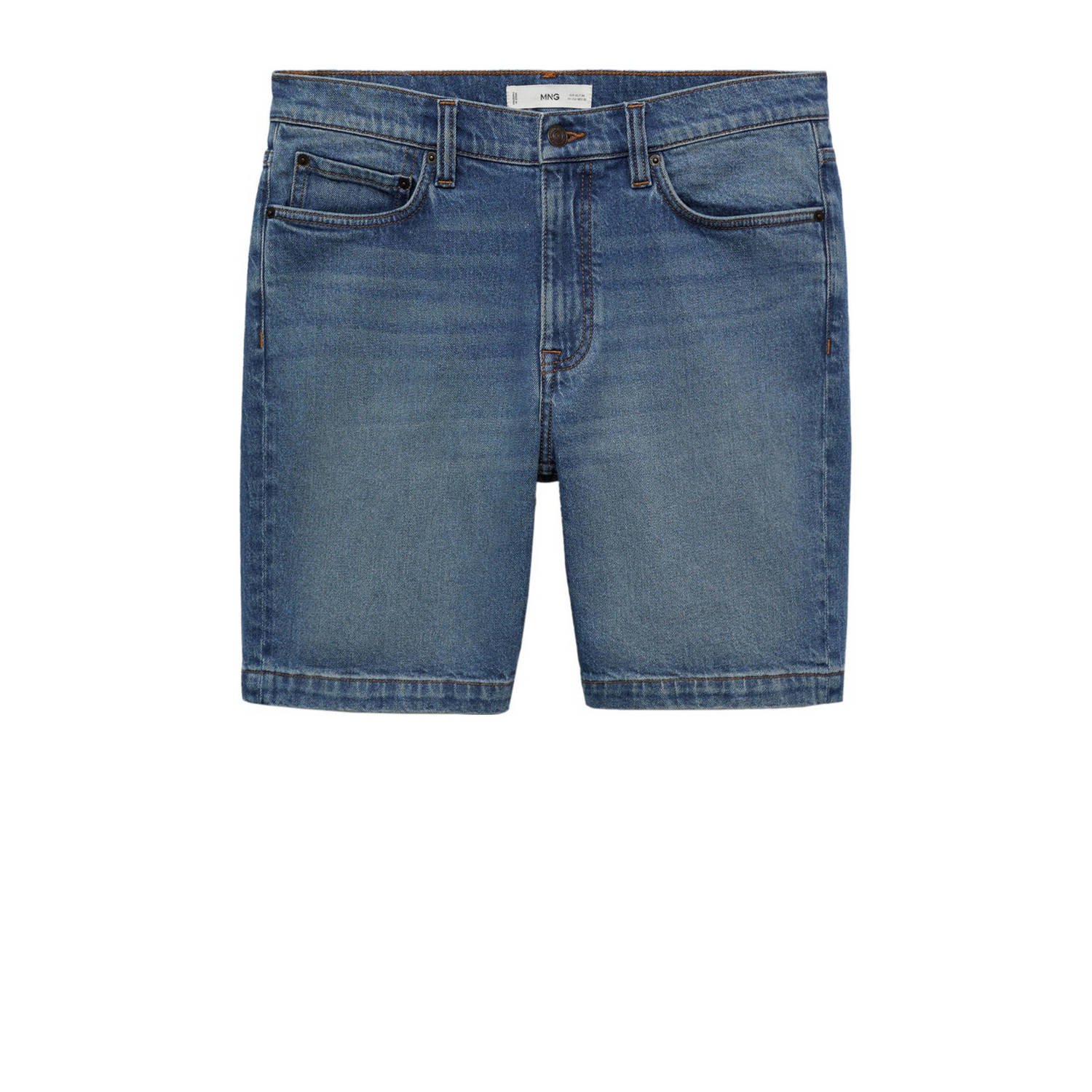 Mango Man regular fit short changeant blauw