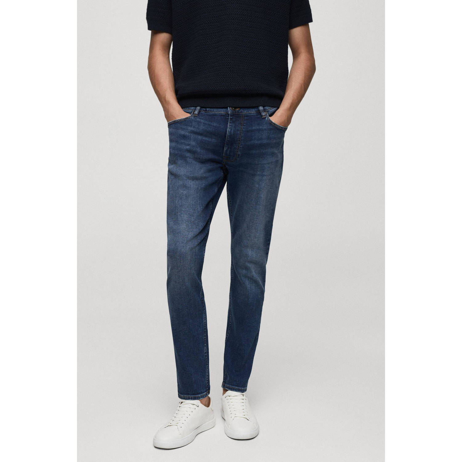 Mango Man skinny jeans dark blue denim