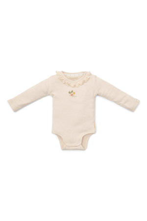 romper met ruches beige