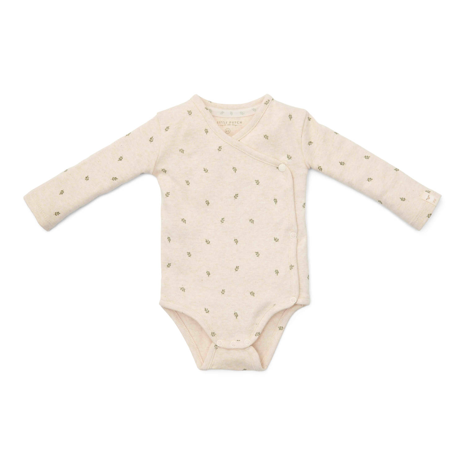 Little Dutch overslagromper beige groen