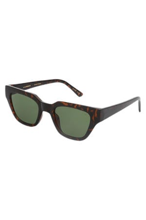zonnebril Kaws met tortoise print donkerbruin
