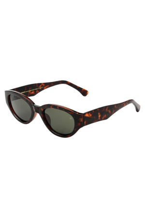 zonnebril Winnie met tortoise print donkerbruin