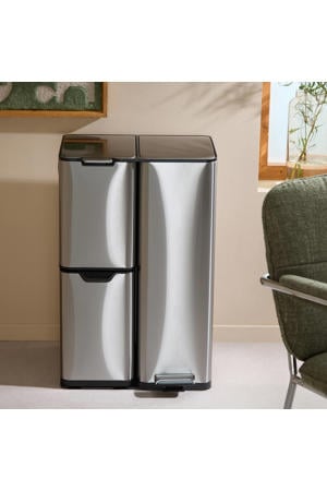 prullenbak - afvalscheiding (13L+17L+30L) - RVS