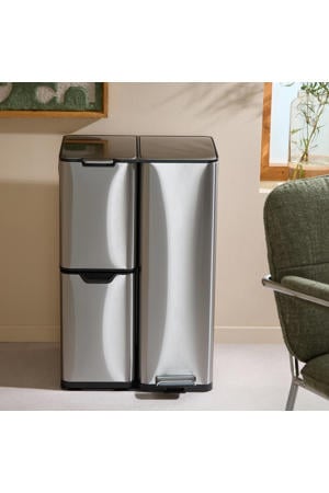 prullenbak - afvalscheiding (13L+17L+30L) - RVS