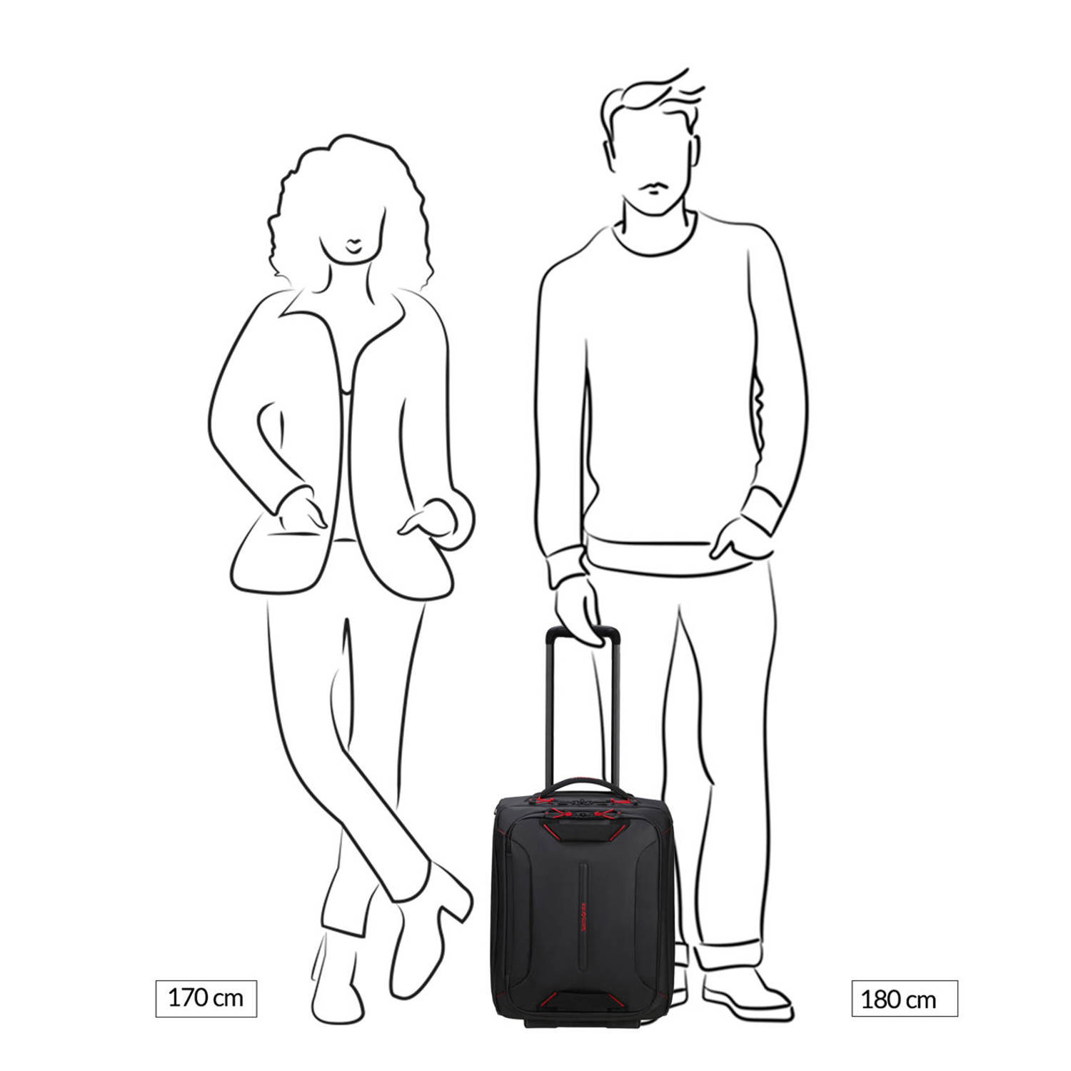 Samsonite reistas Ecodiver 45 cm. zwart