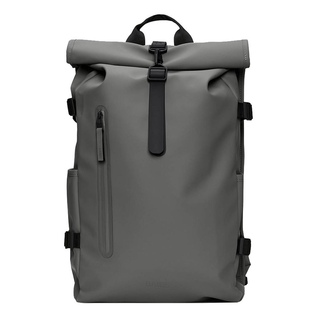 Rains rugzak Rolltop Large W3 grijs
