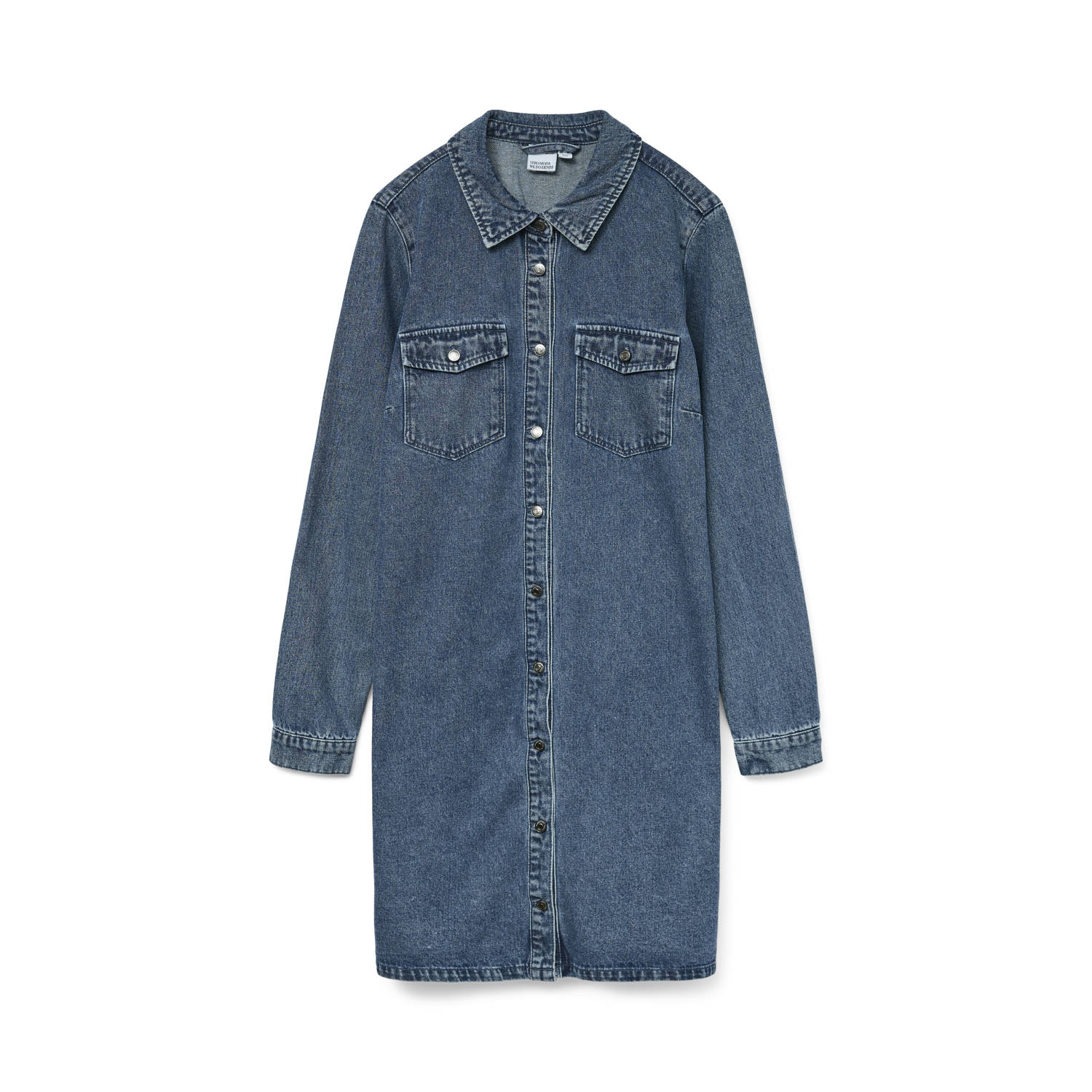 Vero Moda Jeans jurk VMJENNIE LS SHORT DENIM DRESS GA NOOS