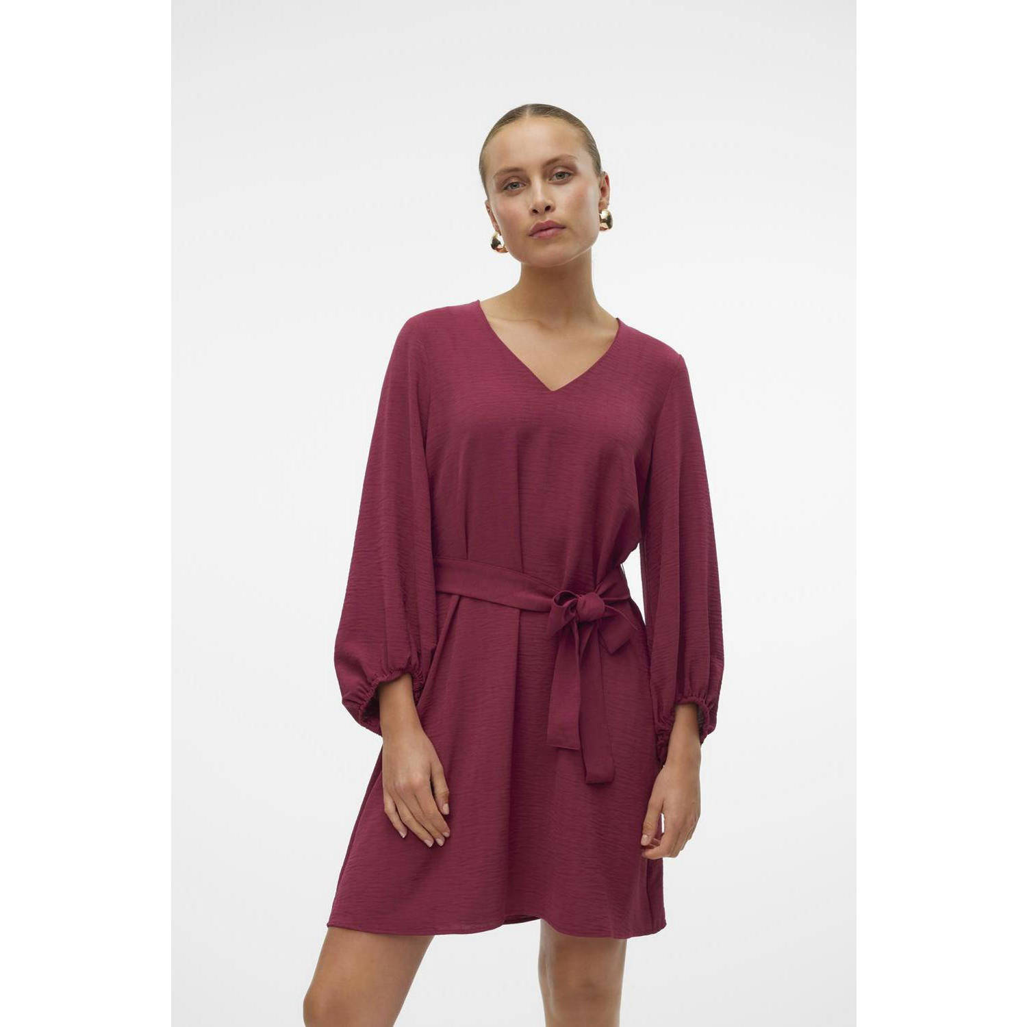 VERO MODA jurk VMOLIVIA roodbruin