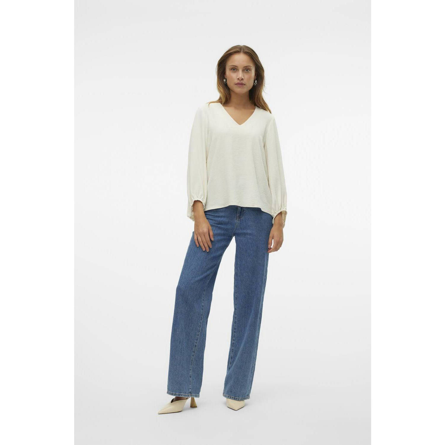 VERO MODA blousetop VMOLIVIA ecru