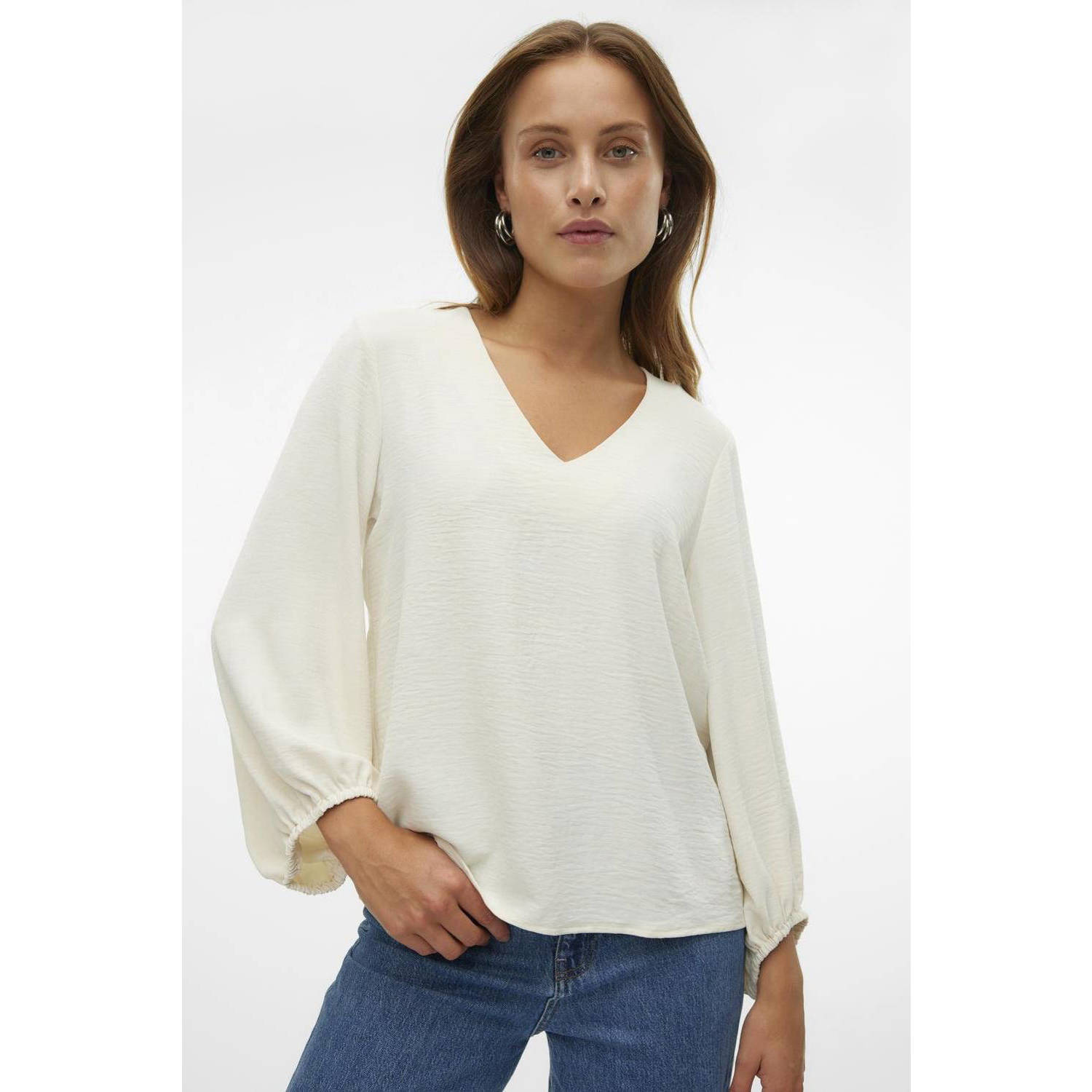 VERO MODA blousetop VMOLIVIA ecru