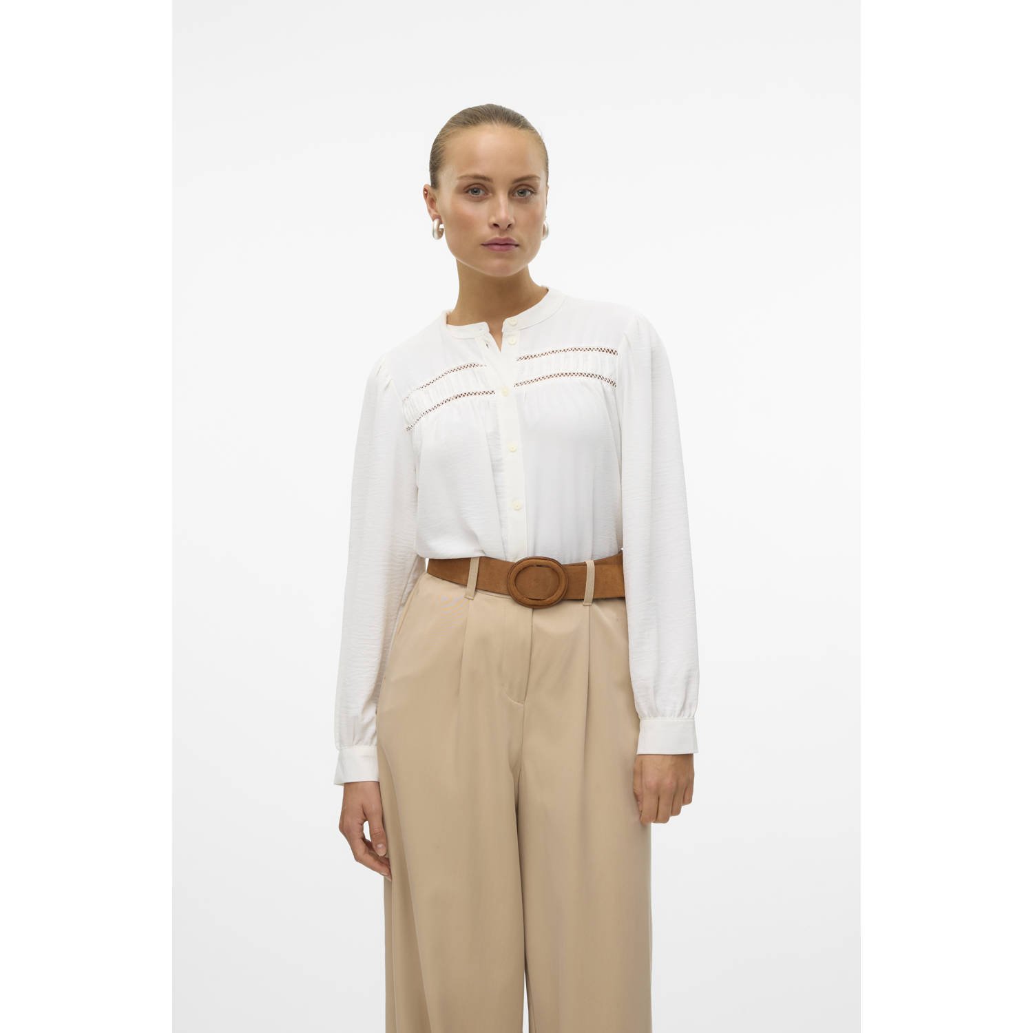 Vero Moda Blouse met lange mouwen VMEMMA LS LACE SHIRT WVN GA NOOS
