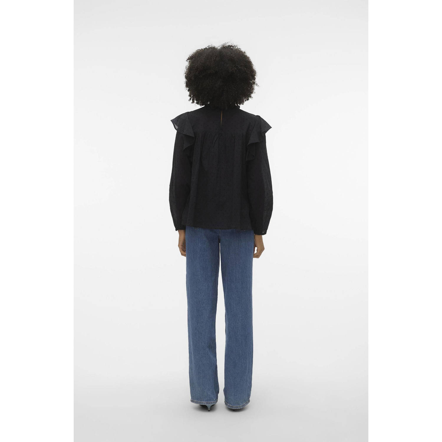 VERO MODA blousetop VMTRINE zwart
