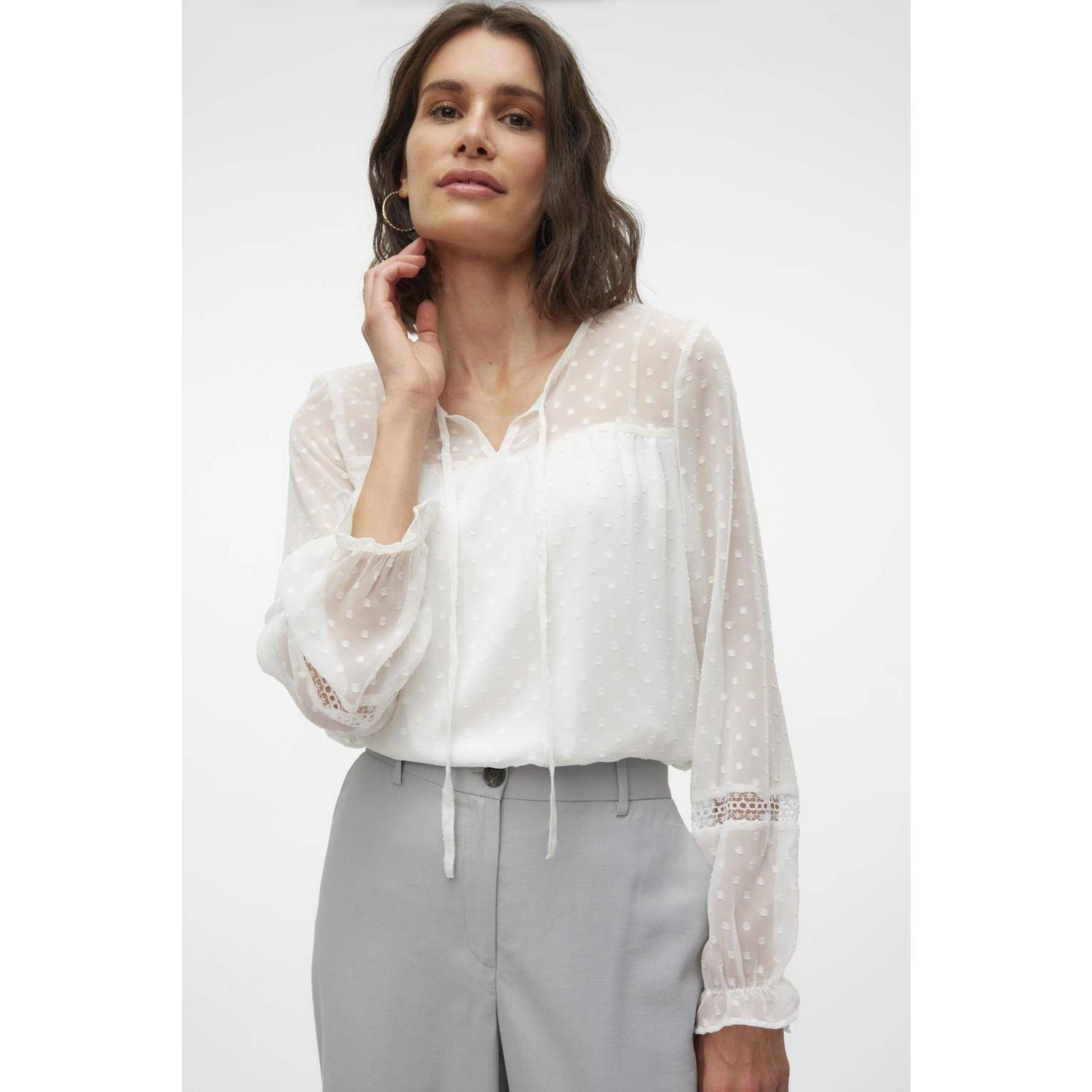 VERO MODA blousetop VMLEAH ecru