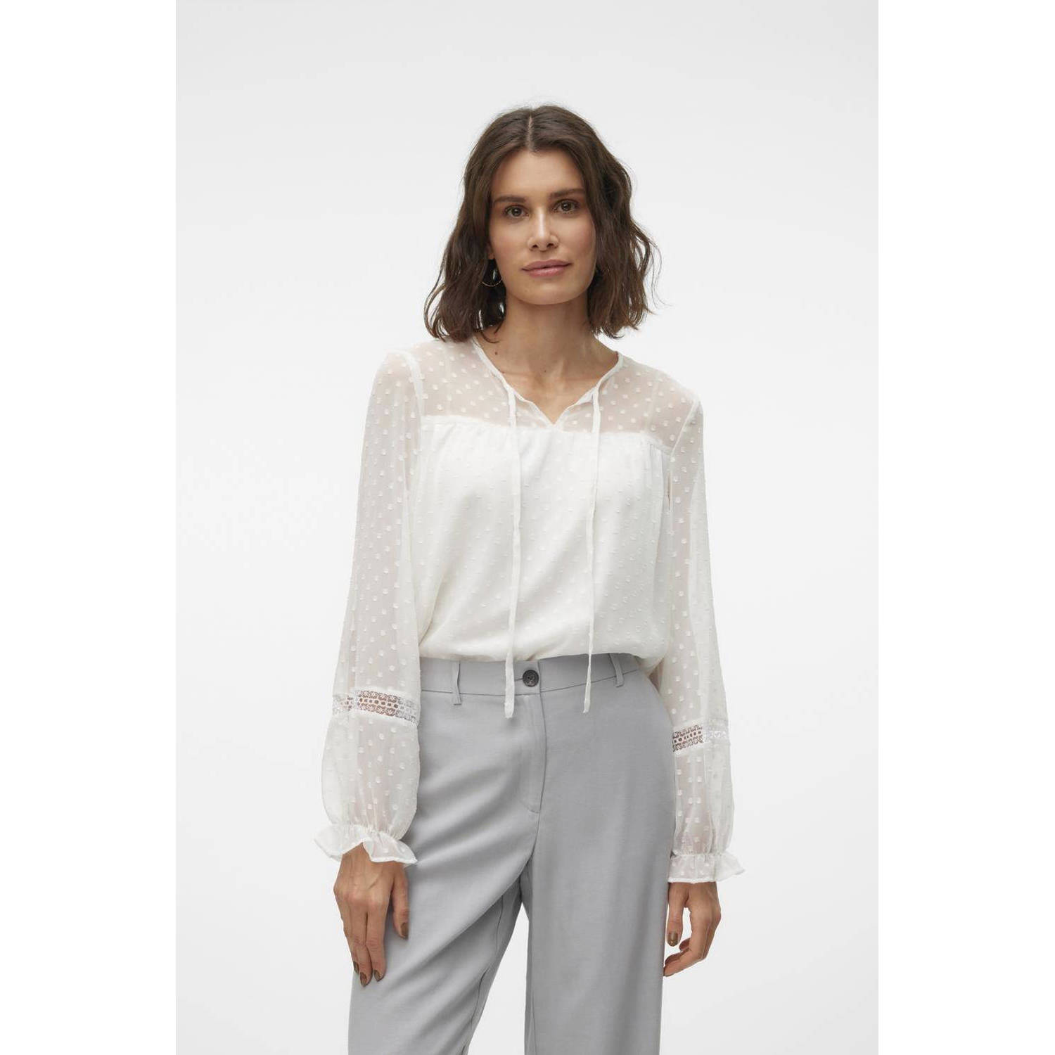 VERO MODA blousetop VMLEAH ecru
