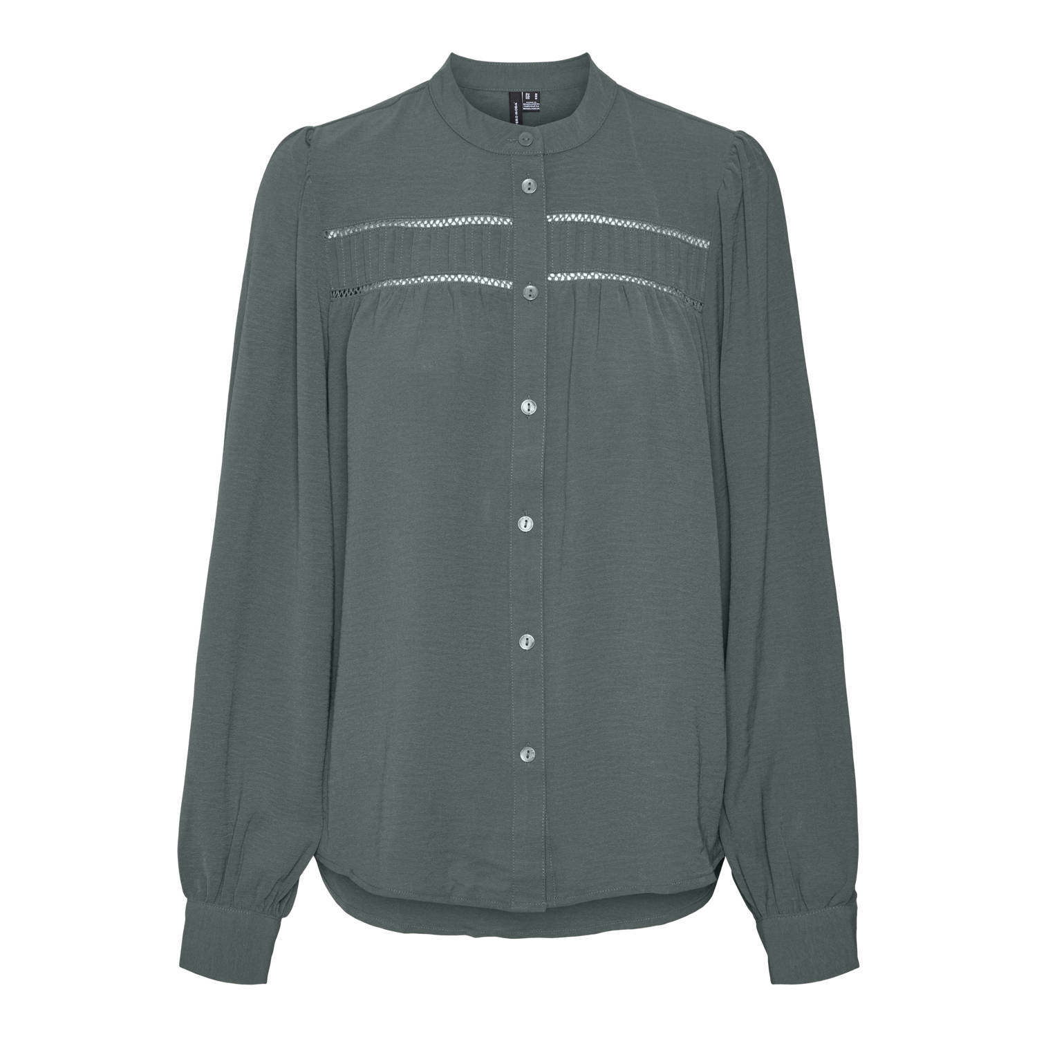 VERO MODA blouse VMEMMA grijsgroen