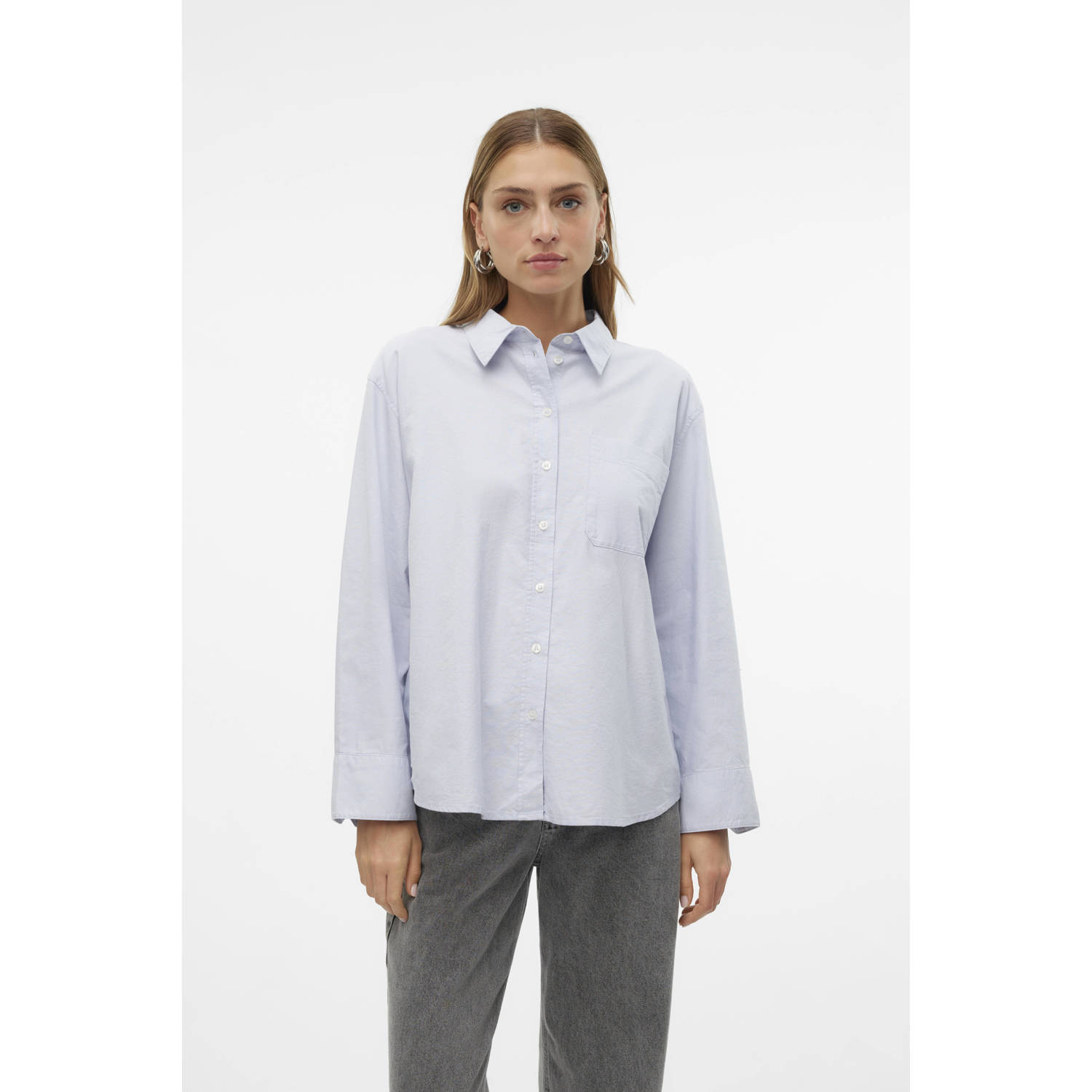 VERO MODA blouse VMIDA lichtblauw