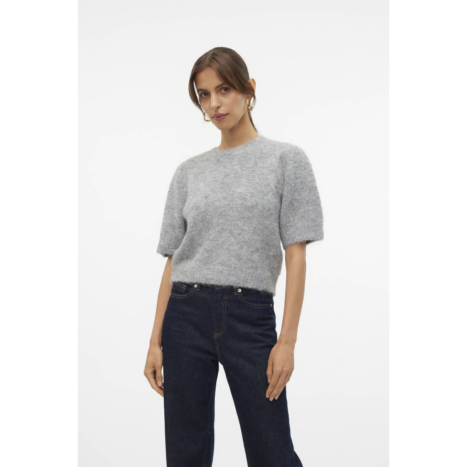 Vero Moda Regular fit gebreide pullover met pofmouwen model 'NOVAH'
