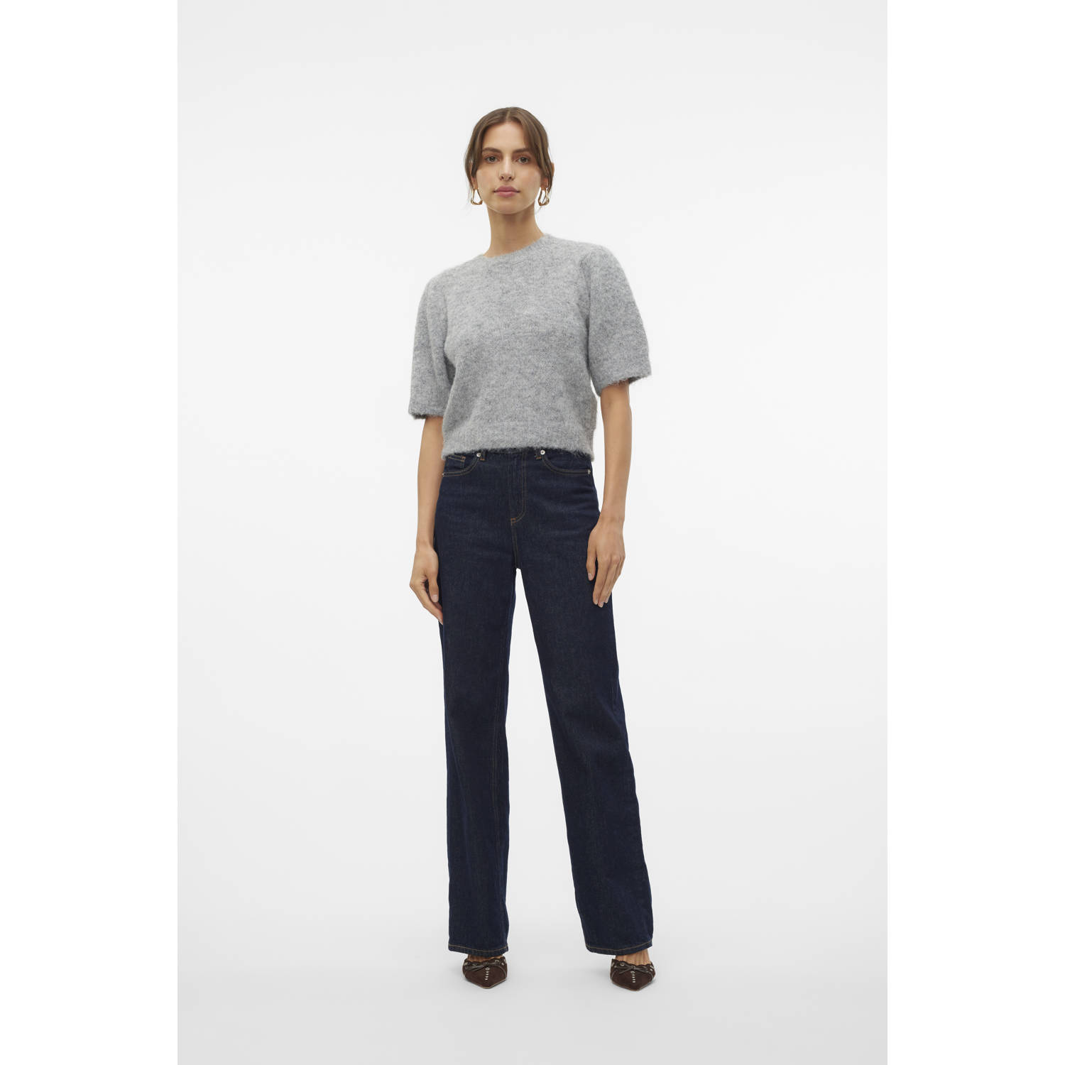 VERO MODA gebreide trui grijs