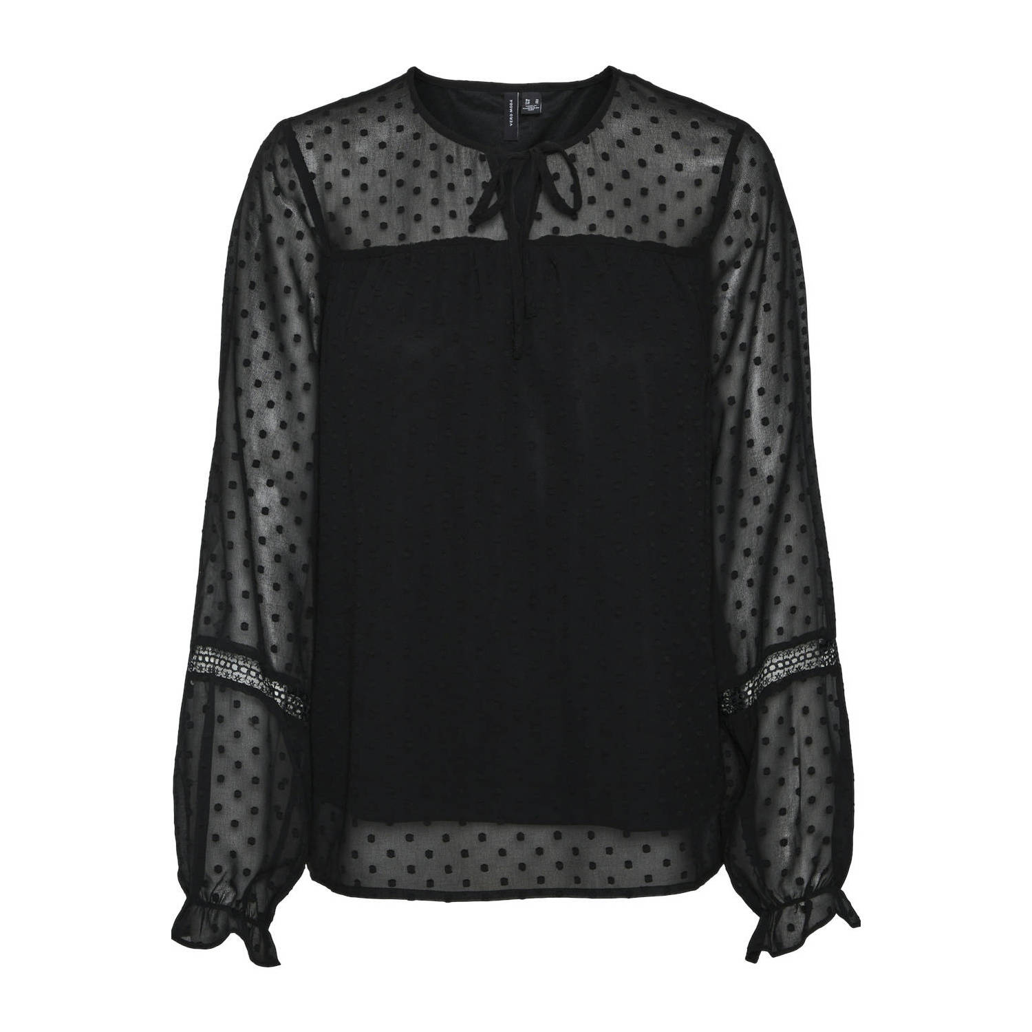 Vero Moda Blouse met lange mouwen VMLEAH LS LACE TOP WVN GA NOOS