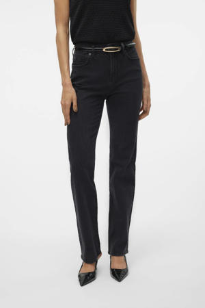 high waist straight leg jeans VMTESSA zwart