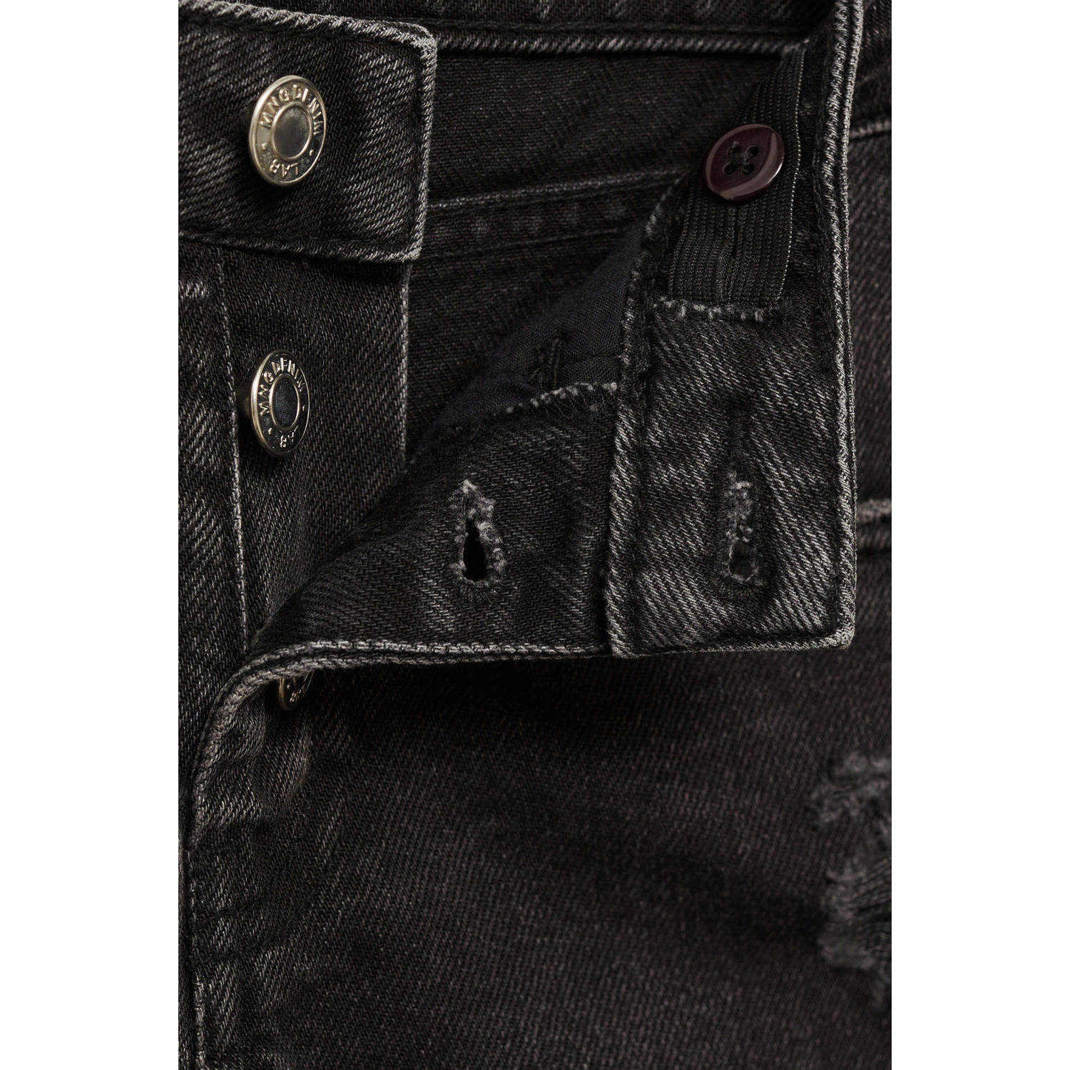 Mango Kids mom jeans black denim