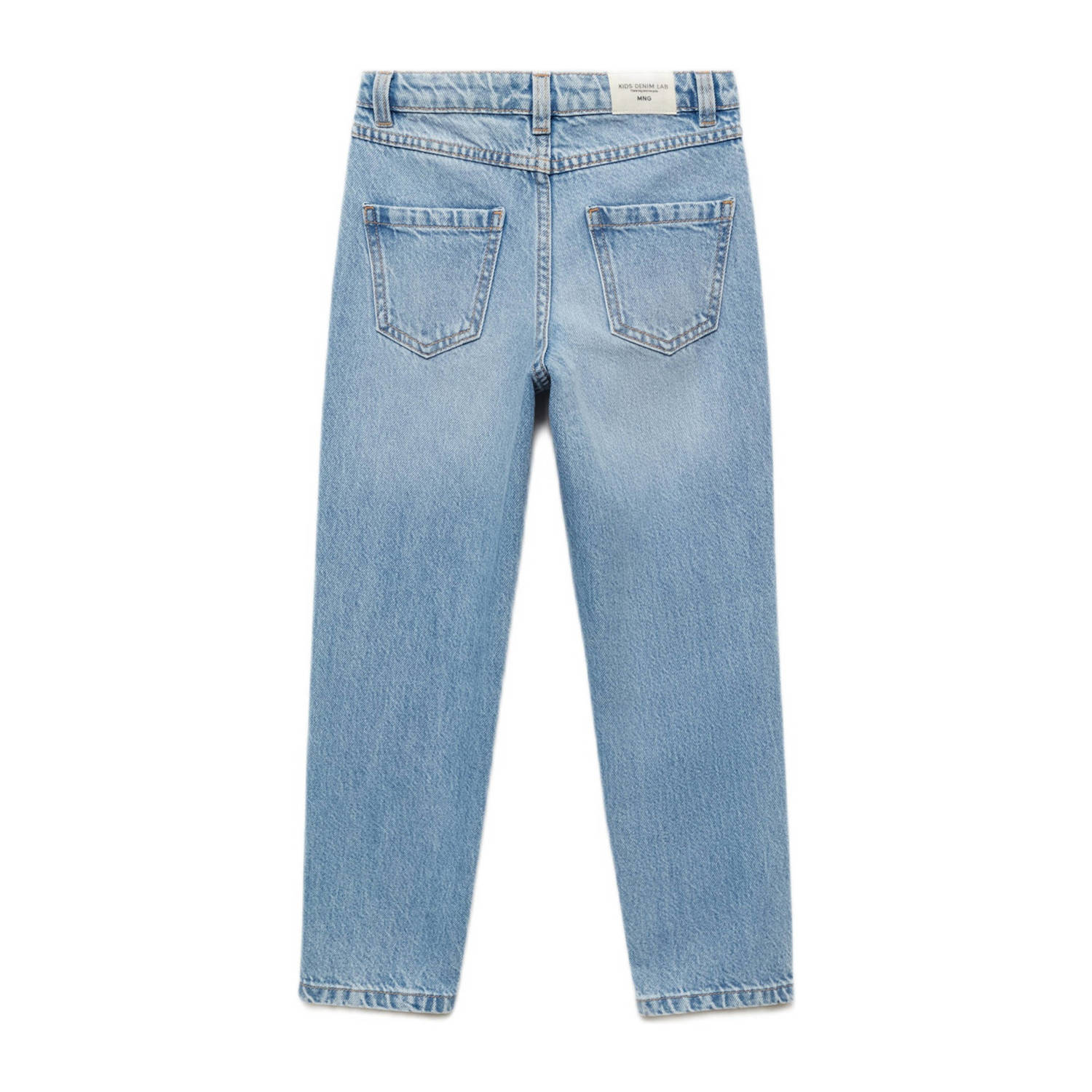Mango Kids mom jeans light blue denim