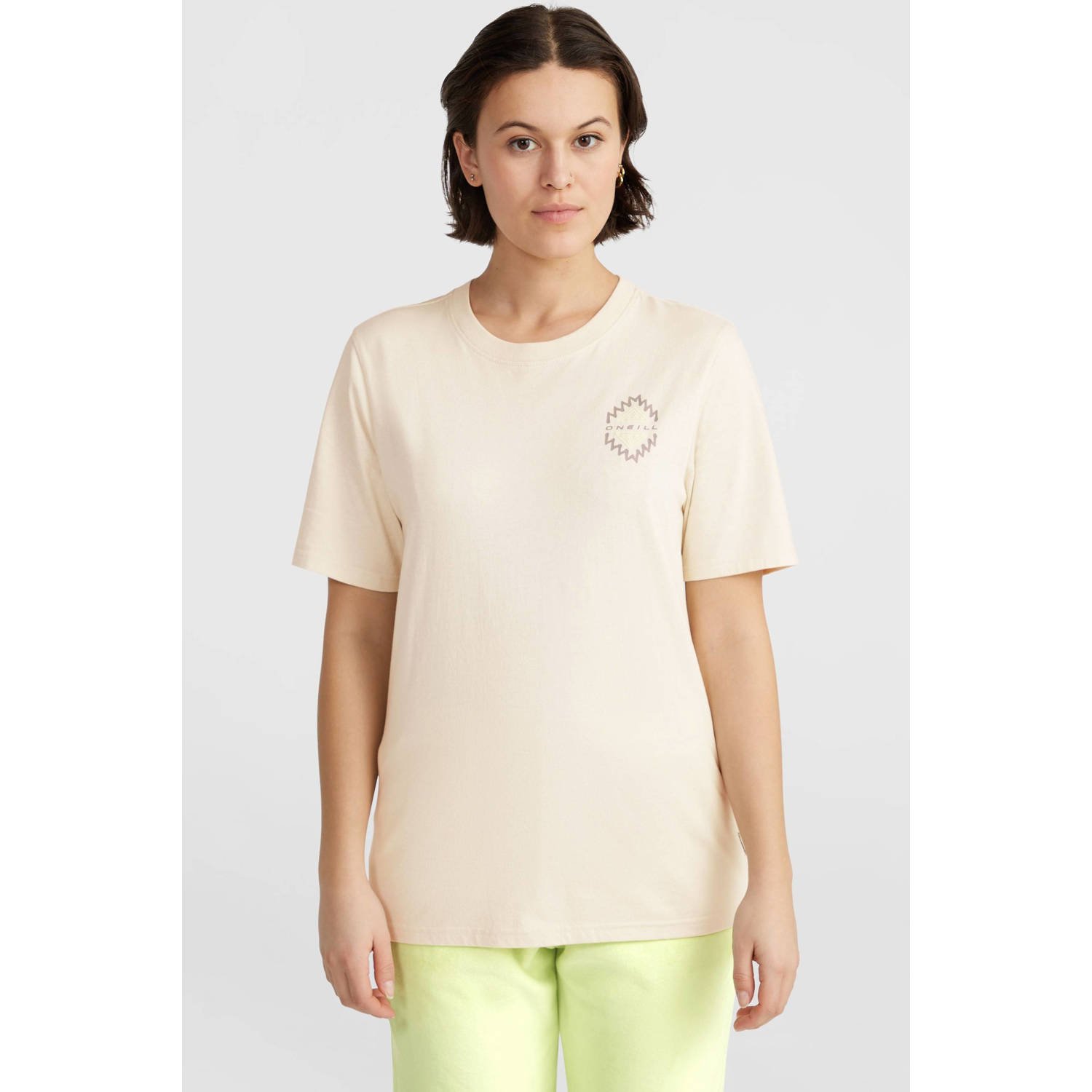 O'Neill jersey T-shirt met printopdruk cr√ me