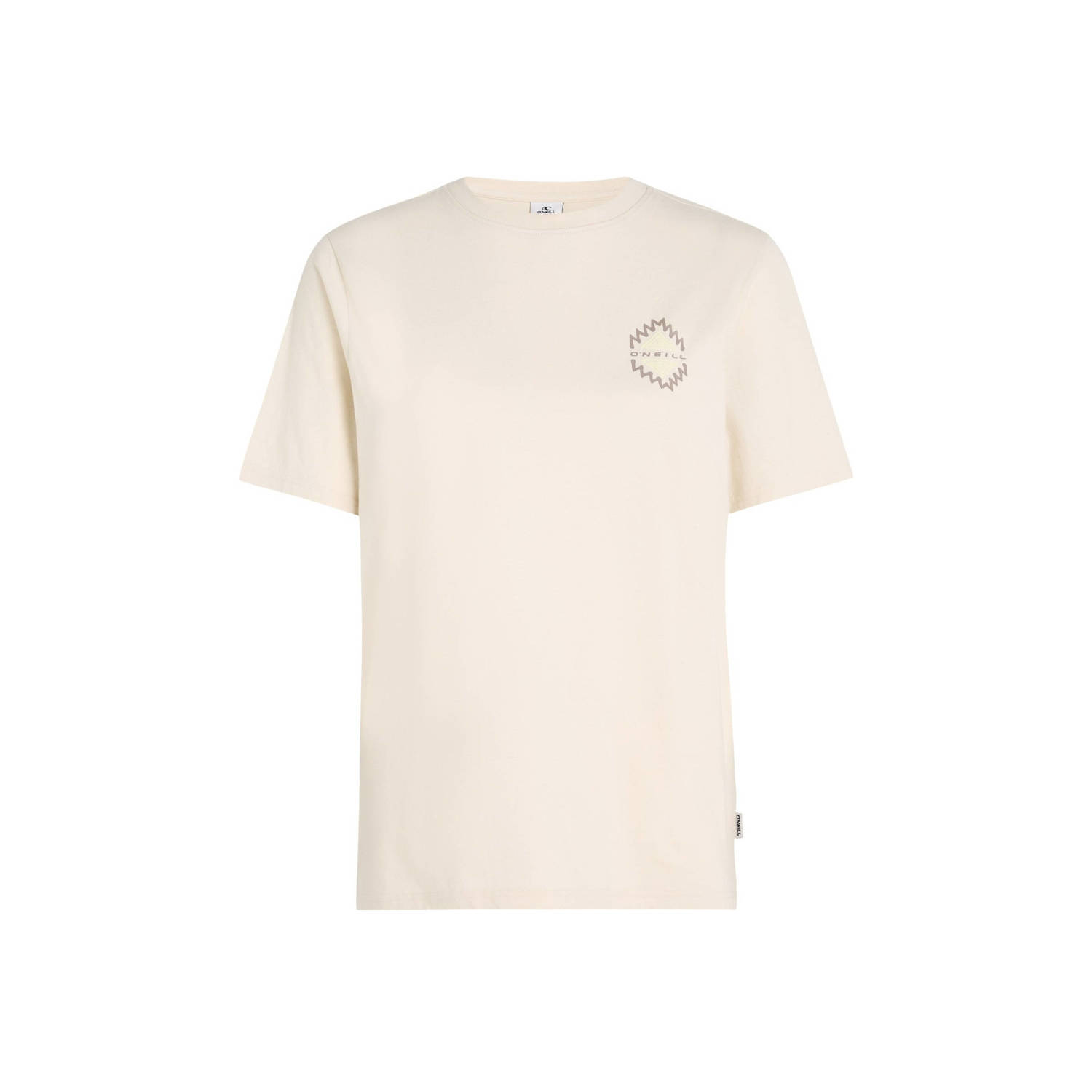 O'Neill jersey T-shirt met printopdruk crème