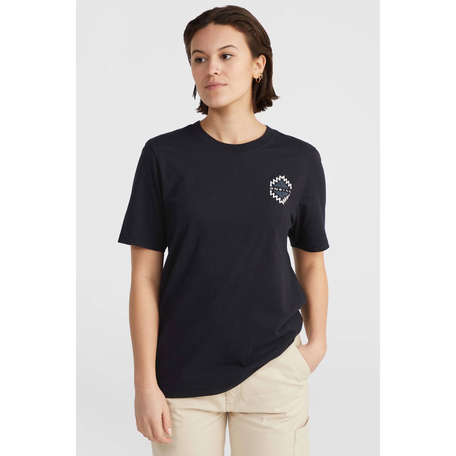 O'Neill jersey T-shirt met printopdruk zwart