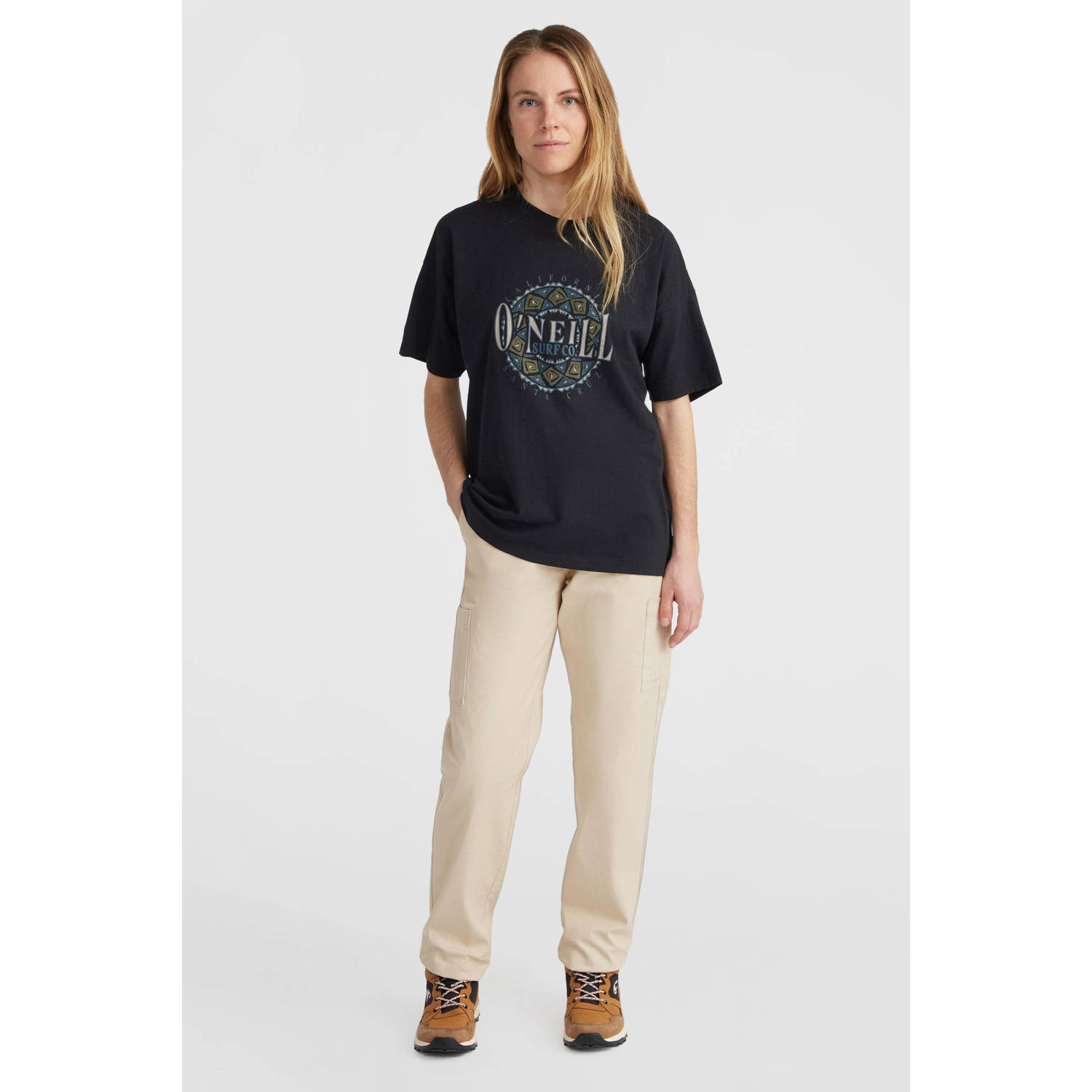 O'Neill jersey T-shirt met printopdruk zwart