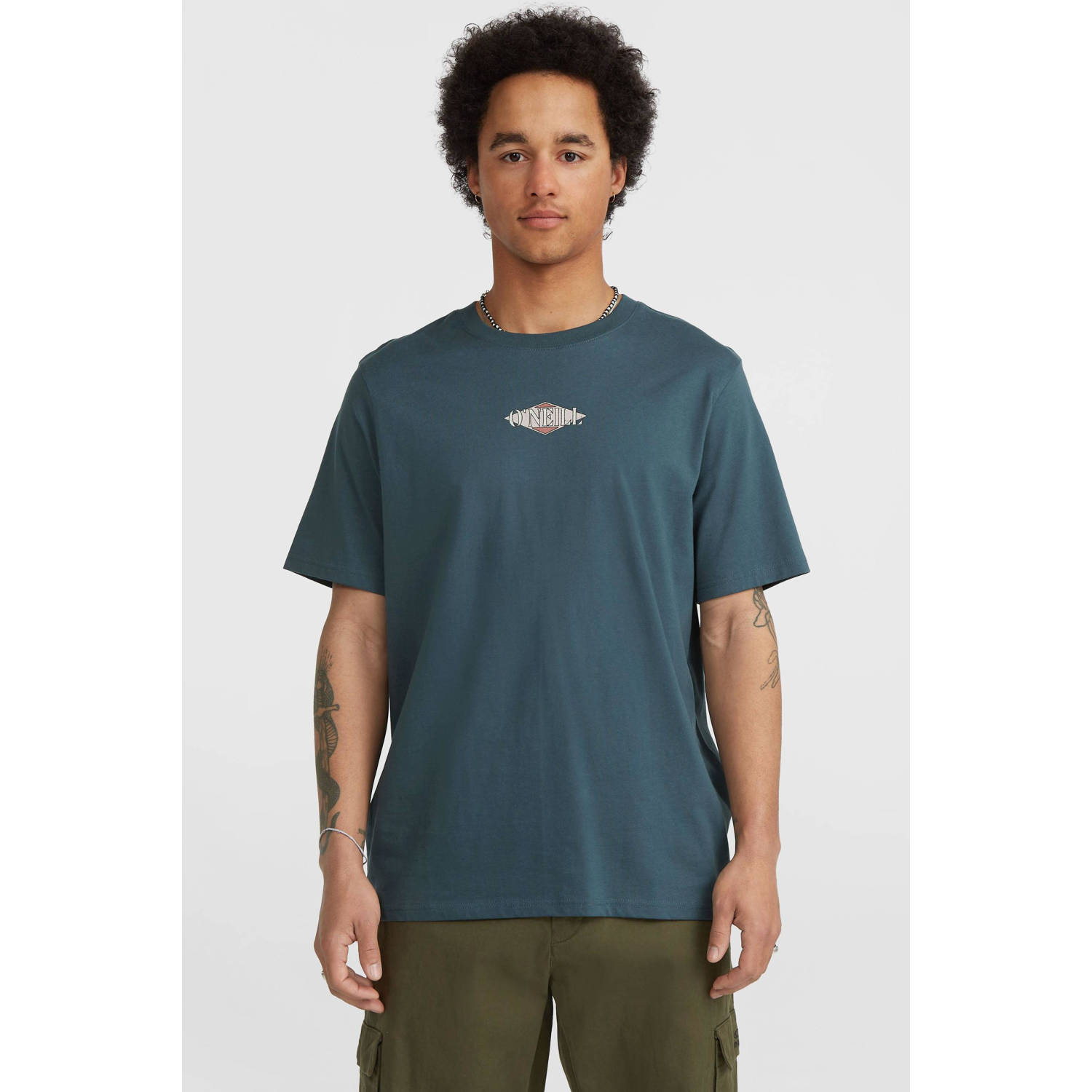 O'Neill regular fit T-shirt met backprint alma steel