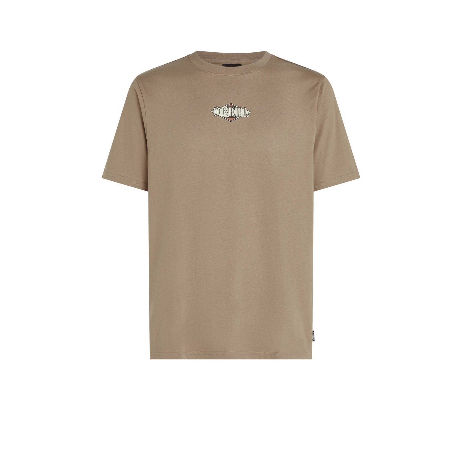 O'Neill regular fit T-shirt met backprint bruin