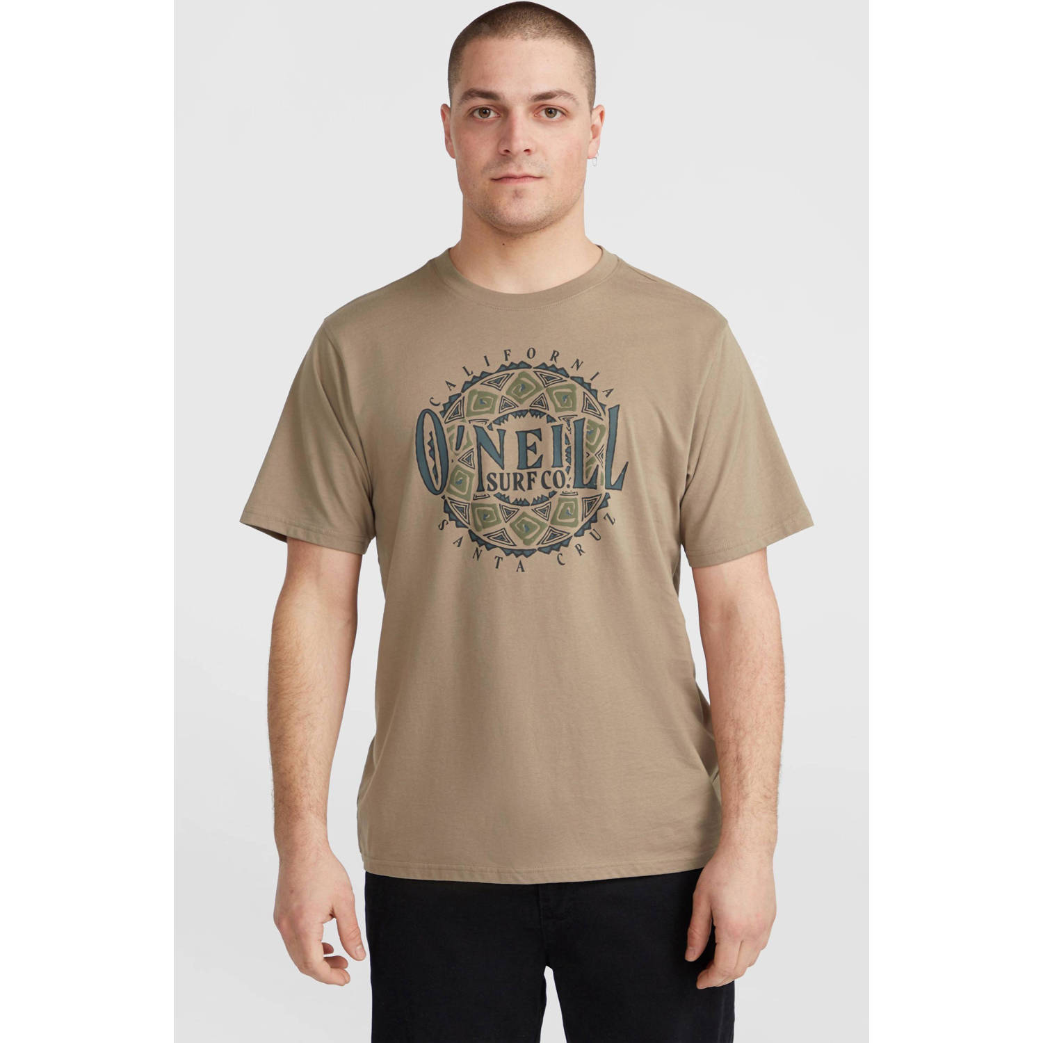 O'Neill regular fit T-shirt met printopdruk concrete