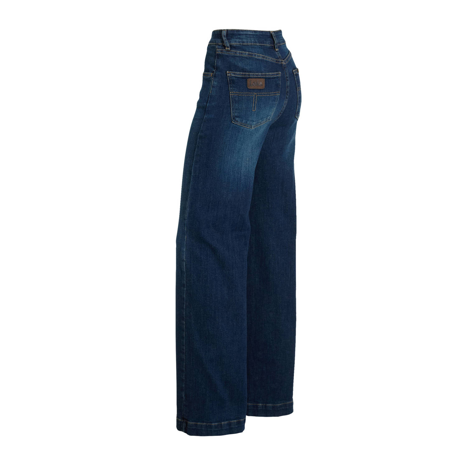 Lois high waist wide leg jeans Rosa dark blue denim