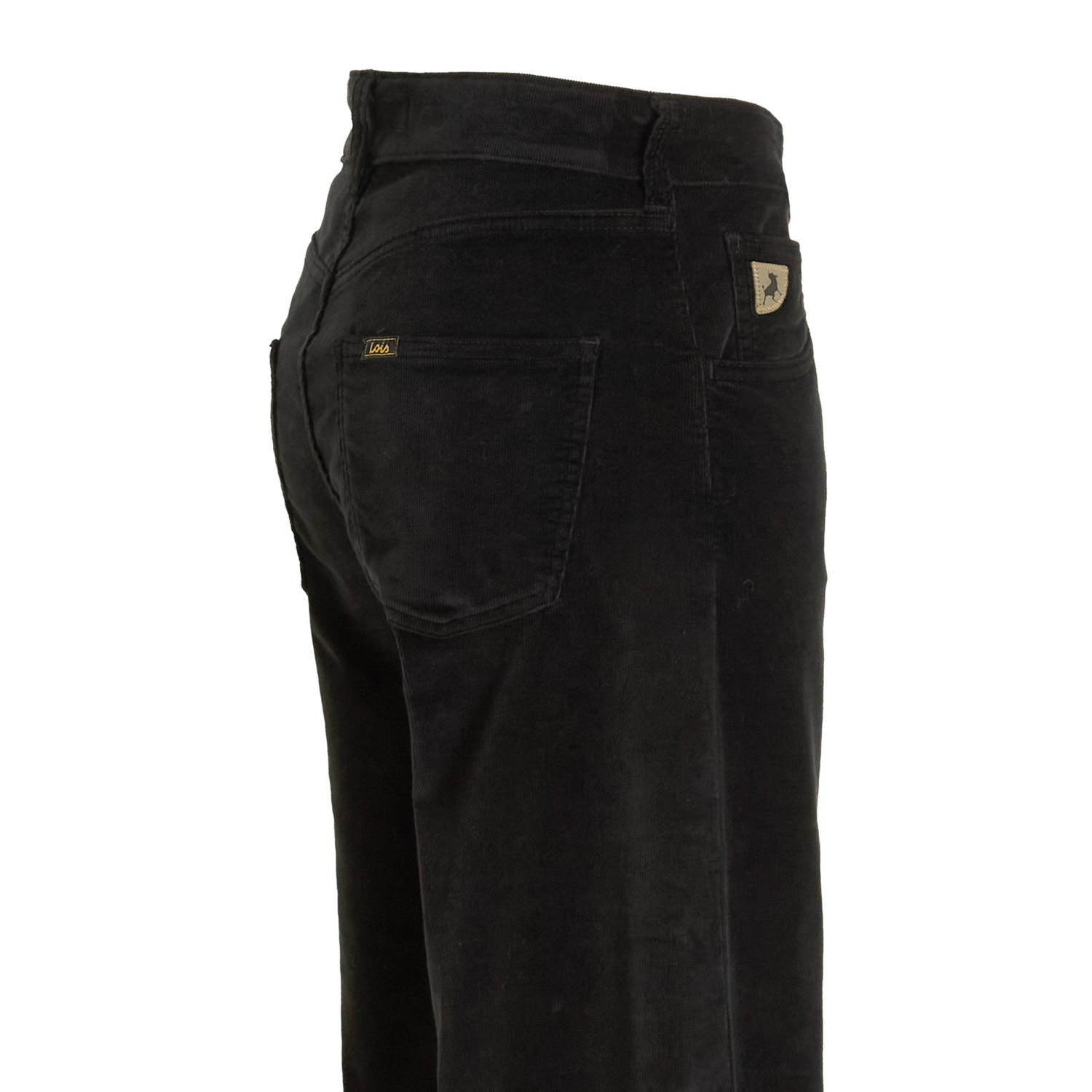 Lois high waist wide leg broek Rosa zwart